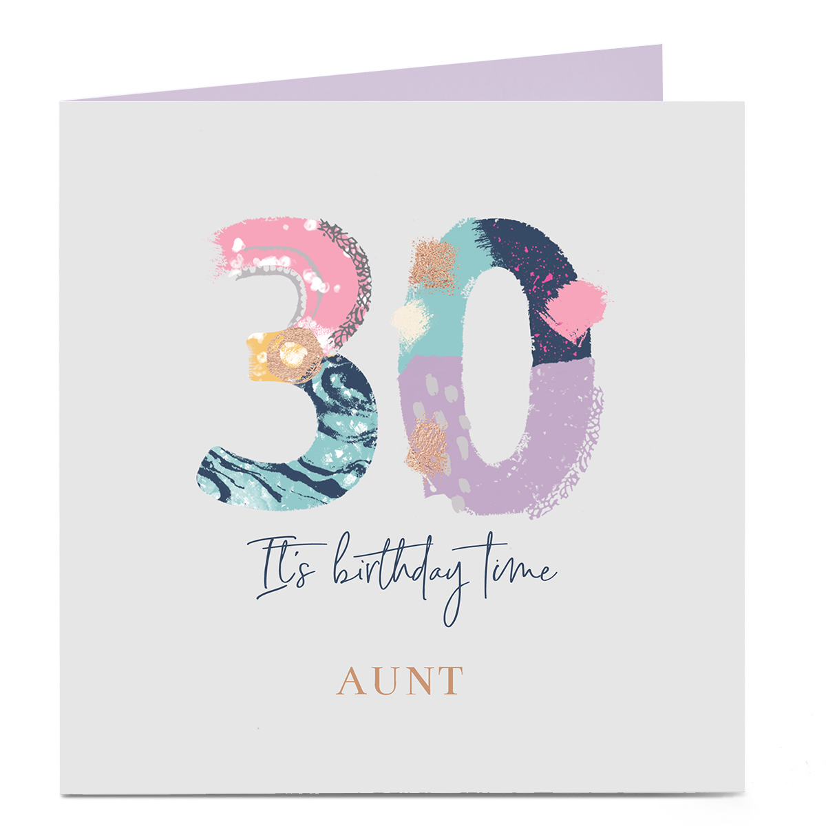Personalised 30th Birthday Card - Birthday Time, Any Recipient 