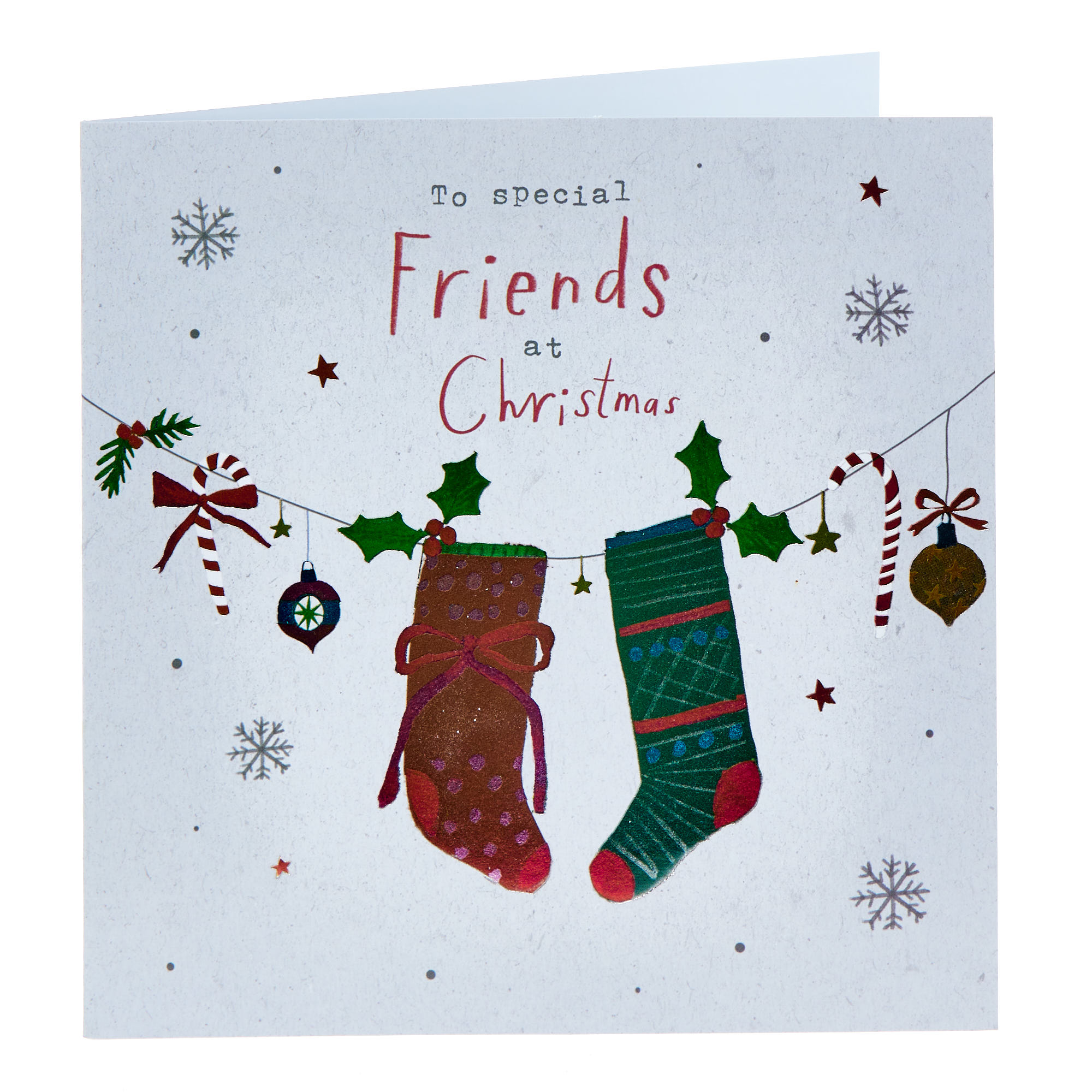 Special Friends Festive Stockings Christmas Card