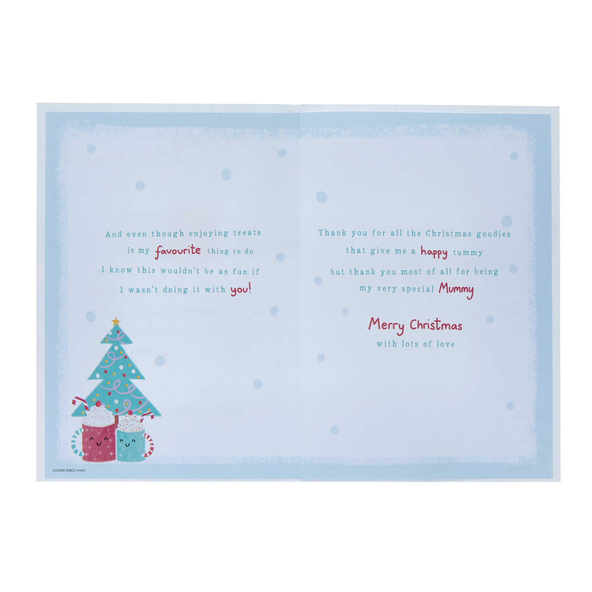 Lovely Mummy Cocoa Mugs Christmas Card