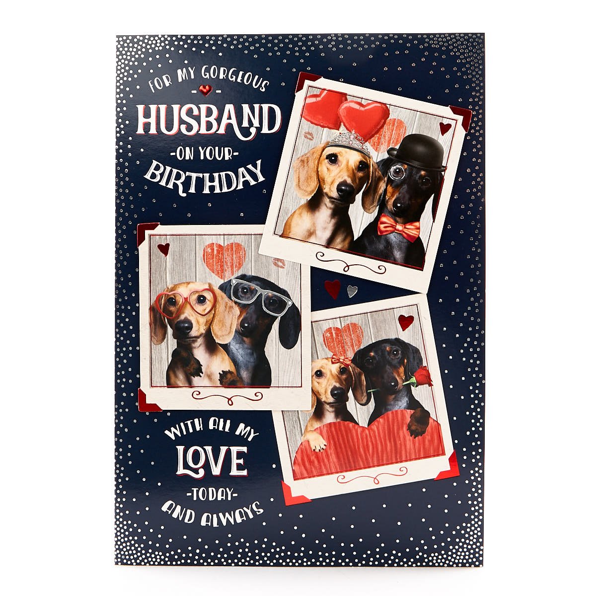 Signature Collection Birthday Card - Husband Puppy Love