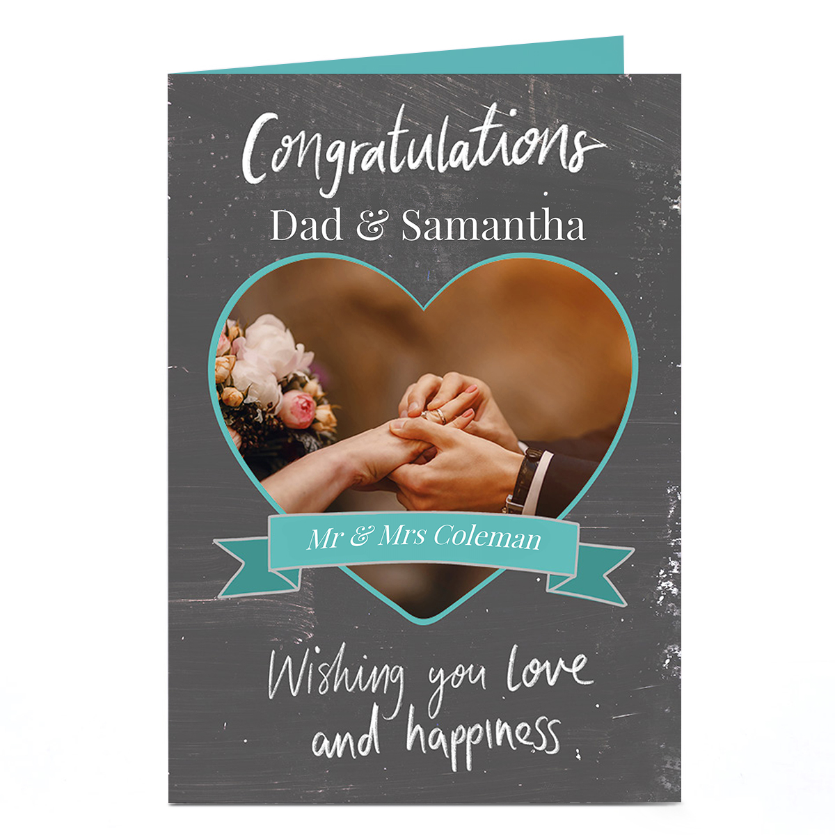Photo Wedding Card - Wishing you Love & Happiness