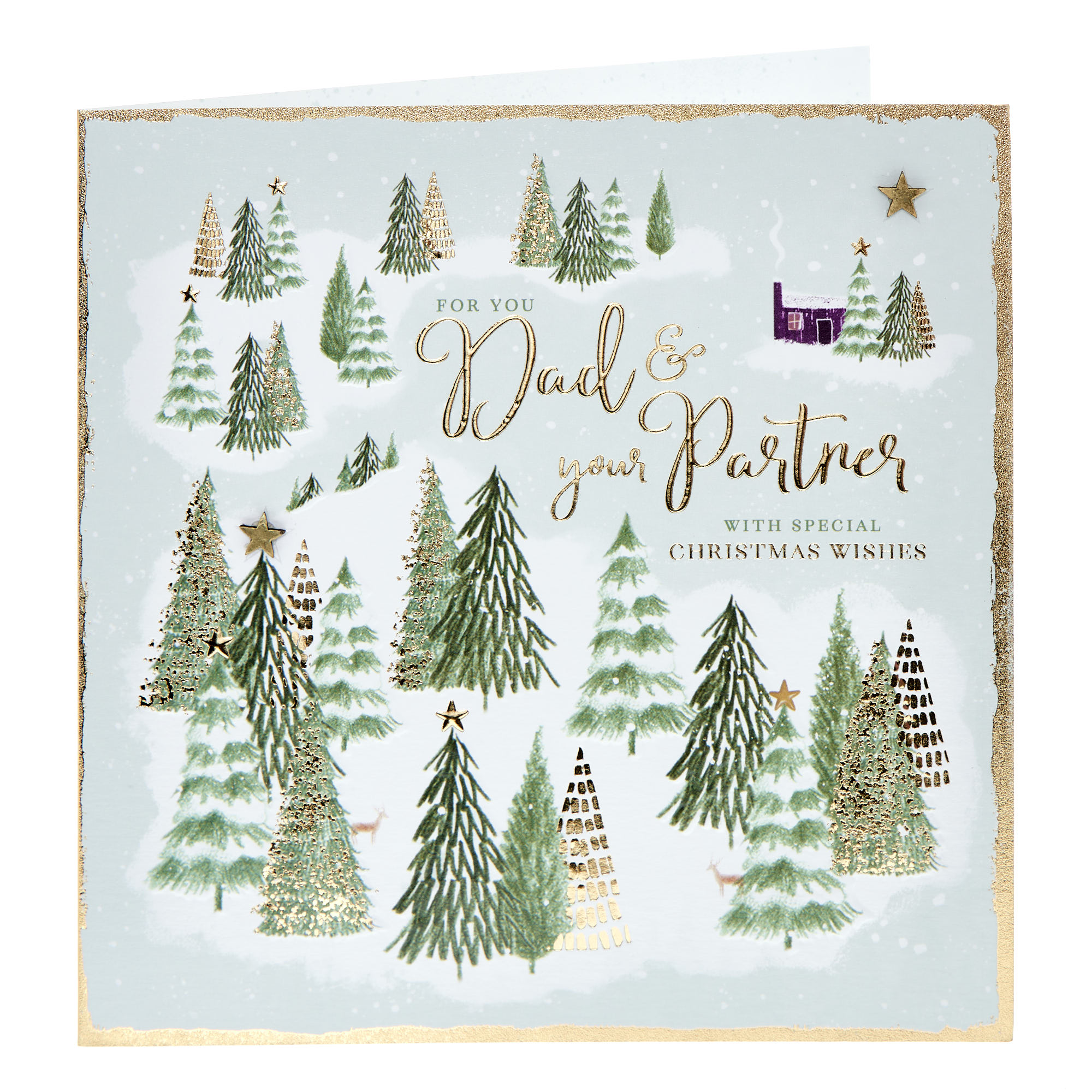 Exquisite Dad & Partner Trees Christmas Card