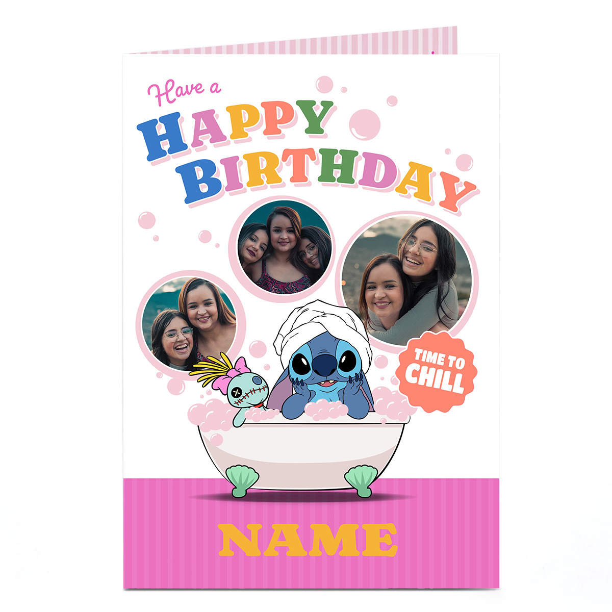 Photo Stitch Birthday Card - Time To Chill