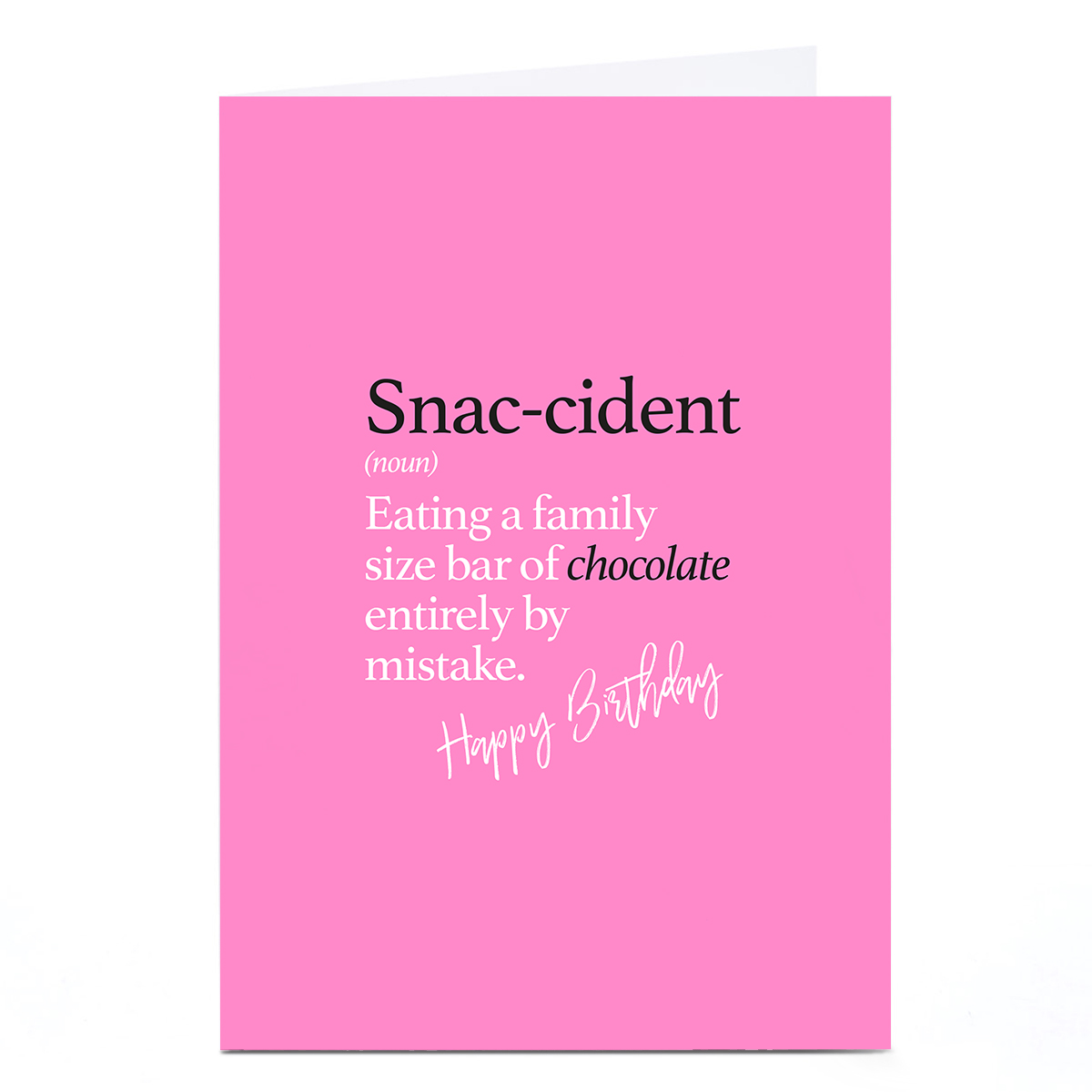 Personalised Punk Birthday Card - Snac-cident