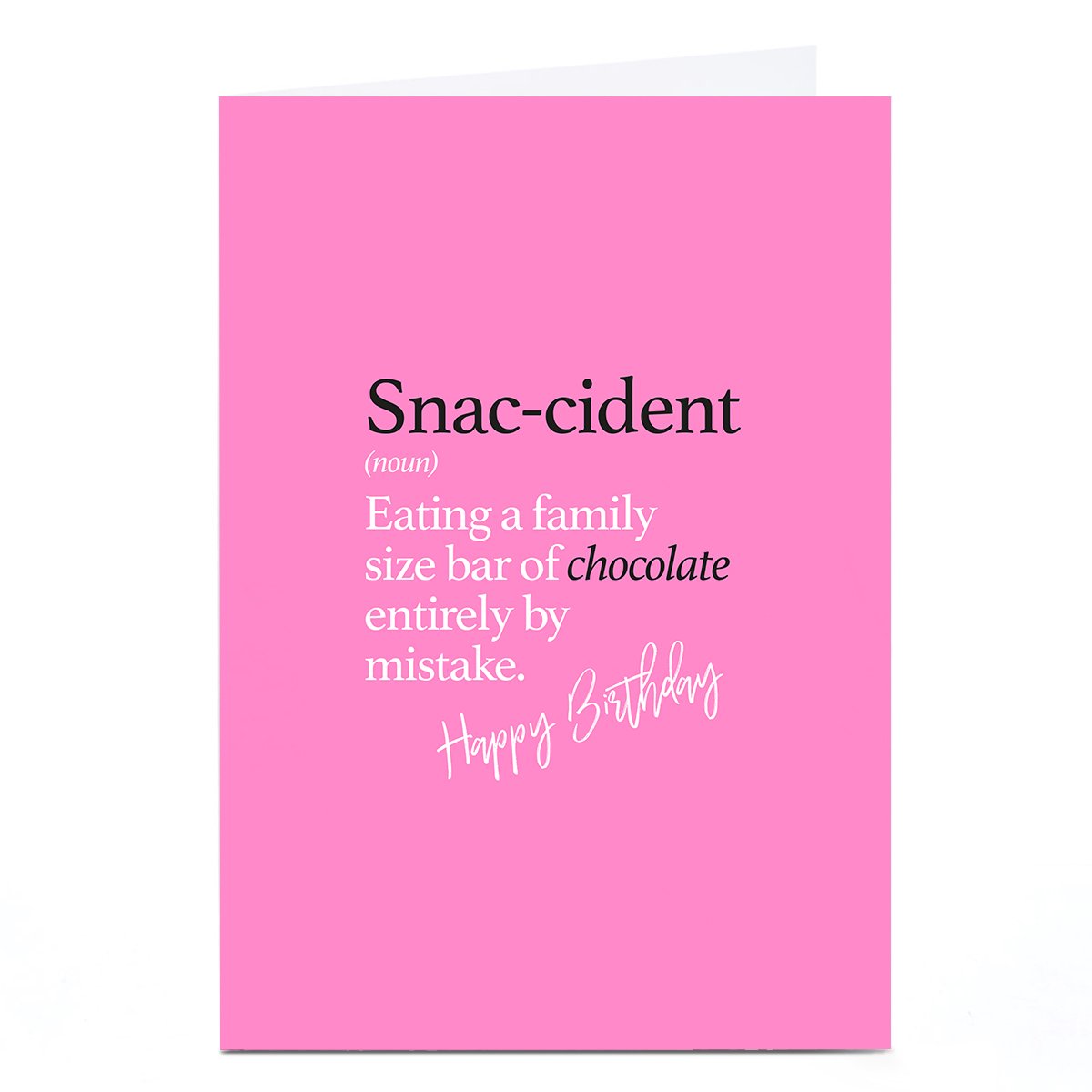 Personalised Punk Birthday Card - Snac-cident