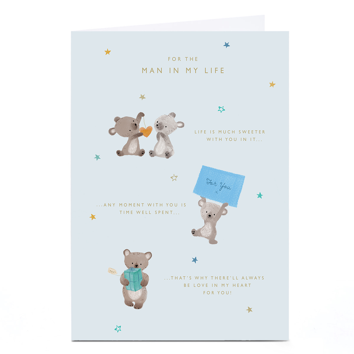 Birthday Card - Cute Koalas, Man in My Life