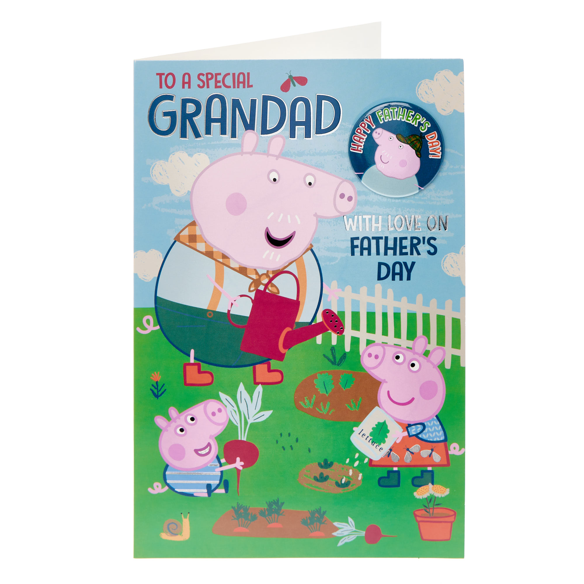 Buy Grandad Peppa Pig Father's Day Card with Badge for GBP 1.99 | Card ...