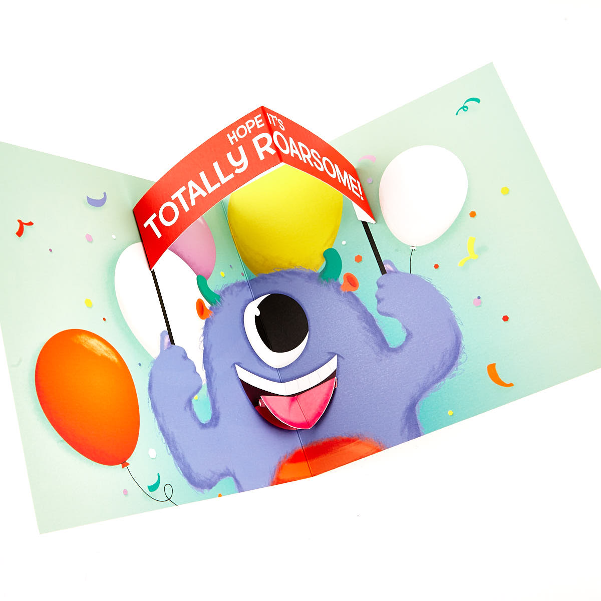 Exquisite Collection Birthday Card - Grandson Monster Pop-Up