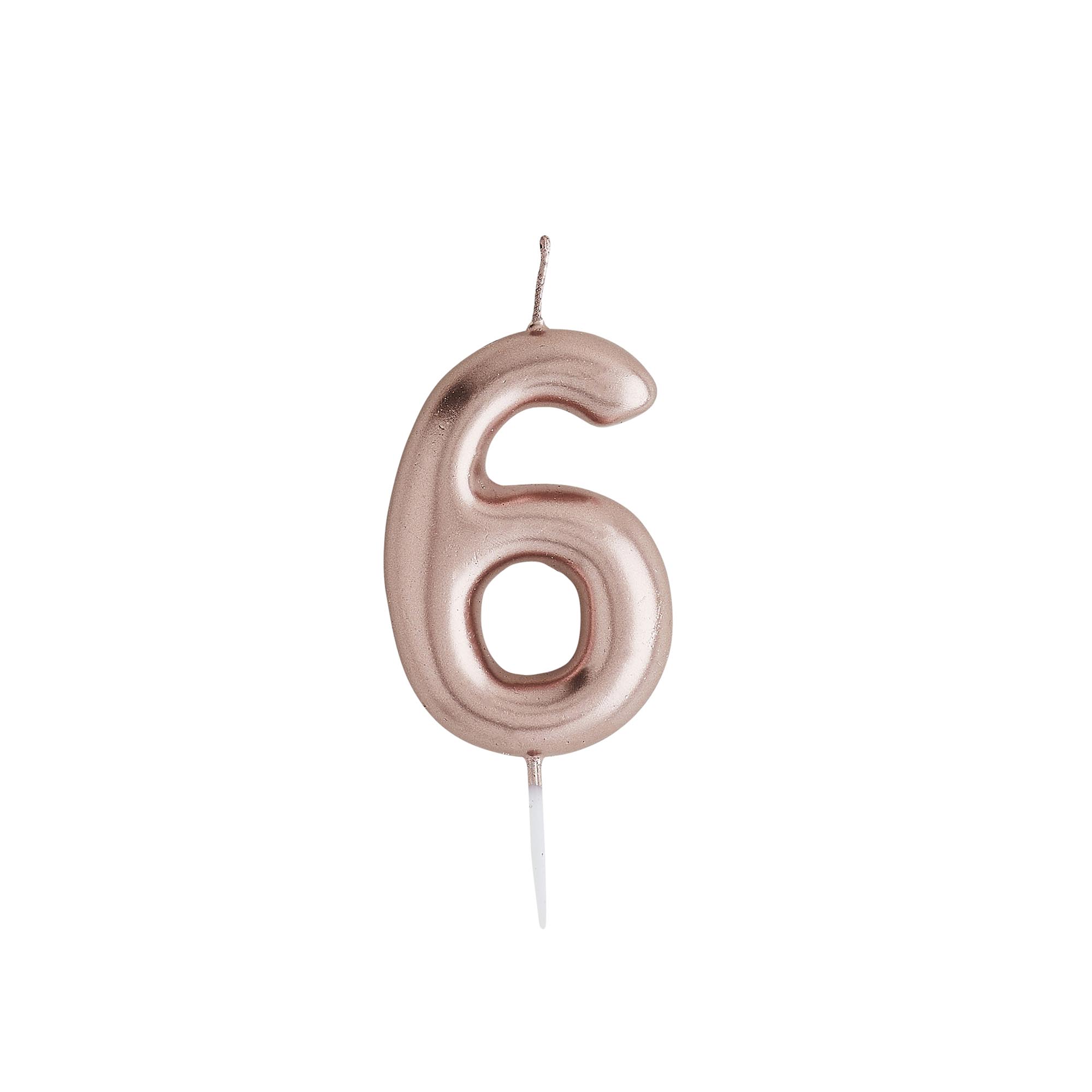 Rose Gold Number Cake Candle (0-9)