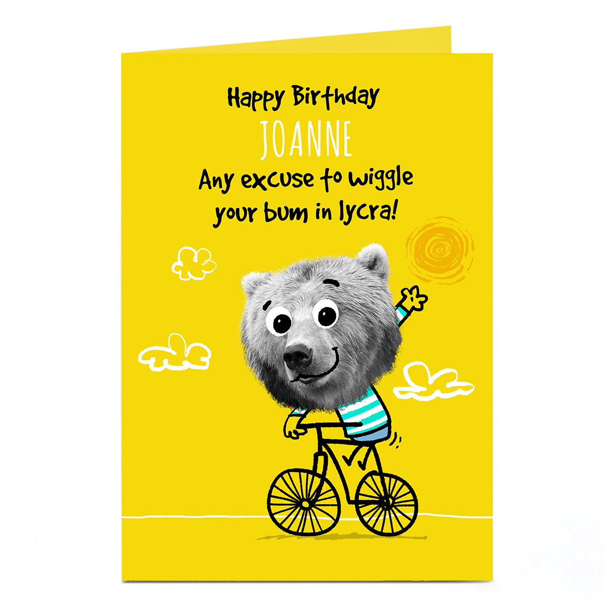 Personalised Pink Pet Shop Birthday Card - Wiggle Your Bum