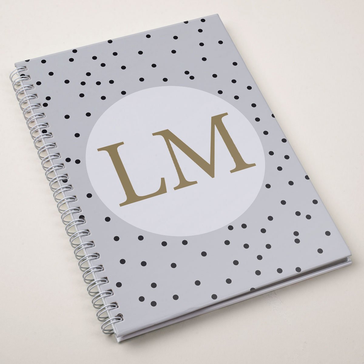 Personalised Notebook - Initials On Dots