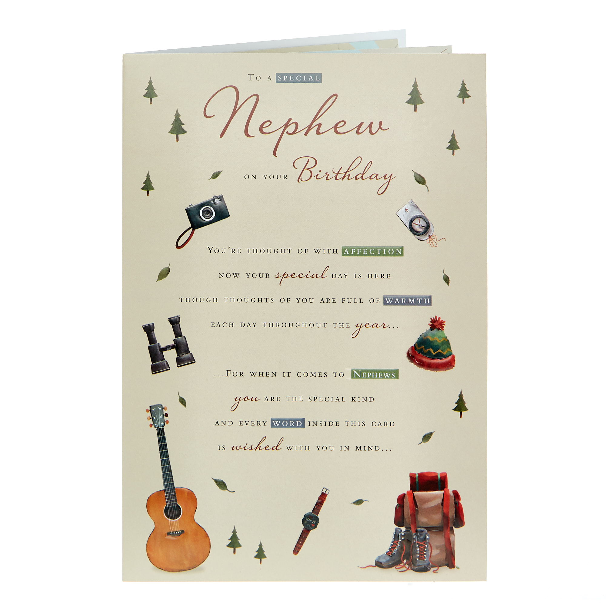 Birthday Card - Special Nephew Camping Gear