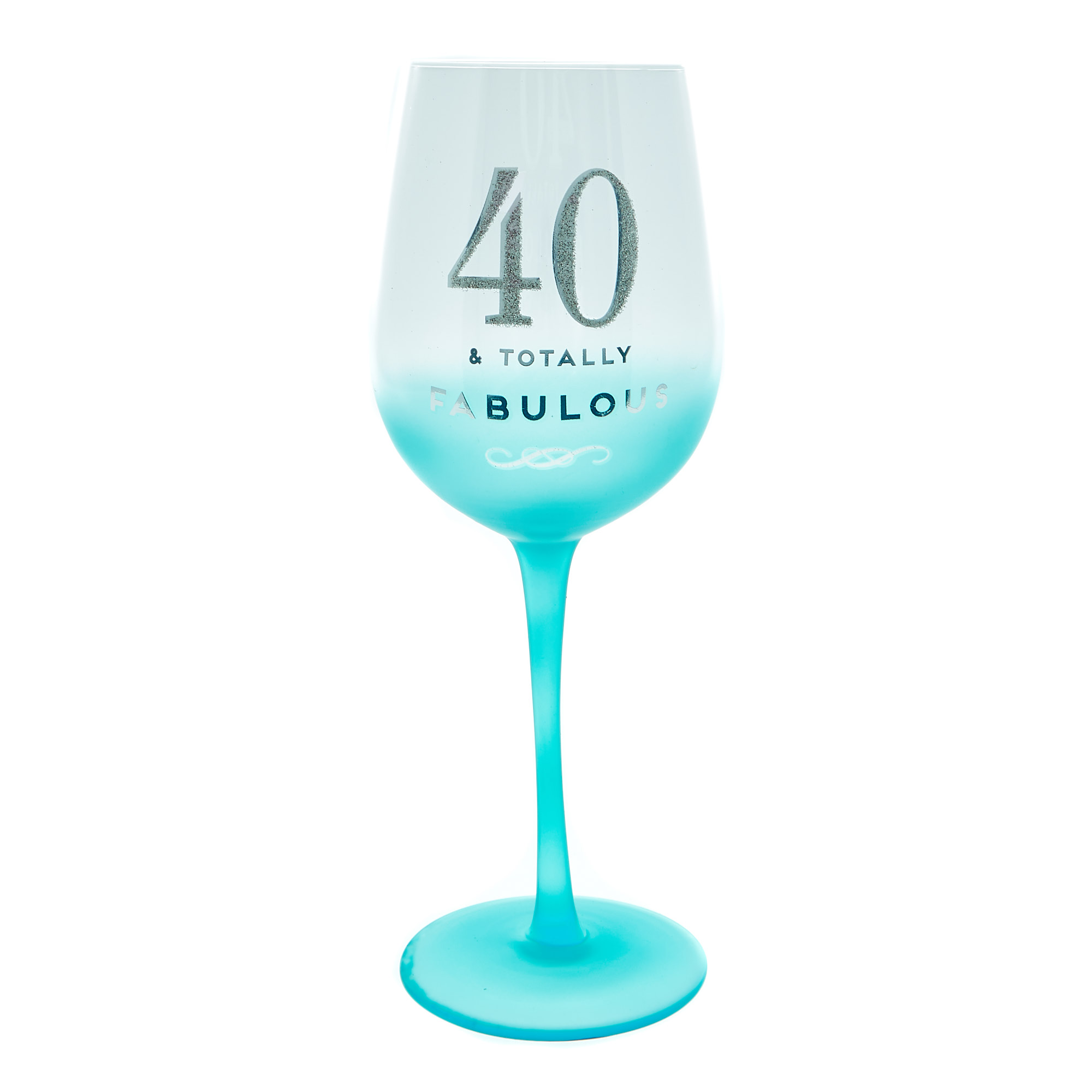 40th Birthday Wine Glass - Totally Fabulous 