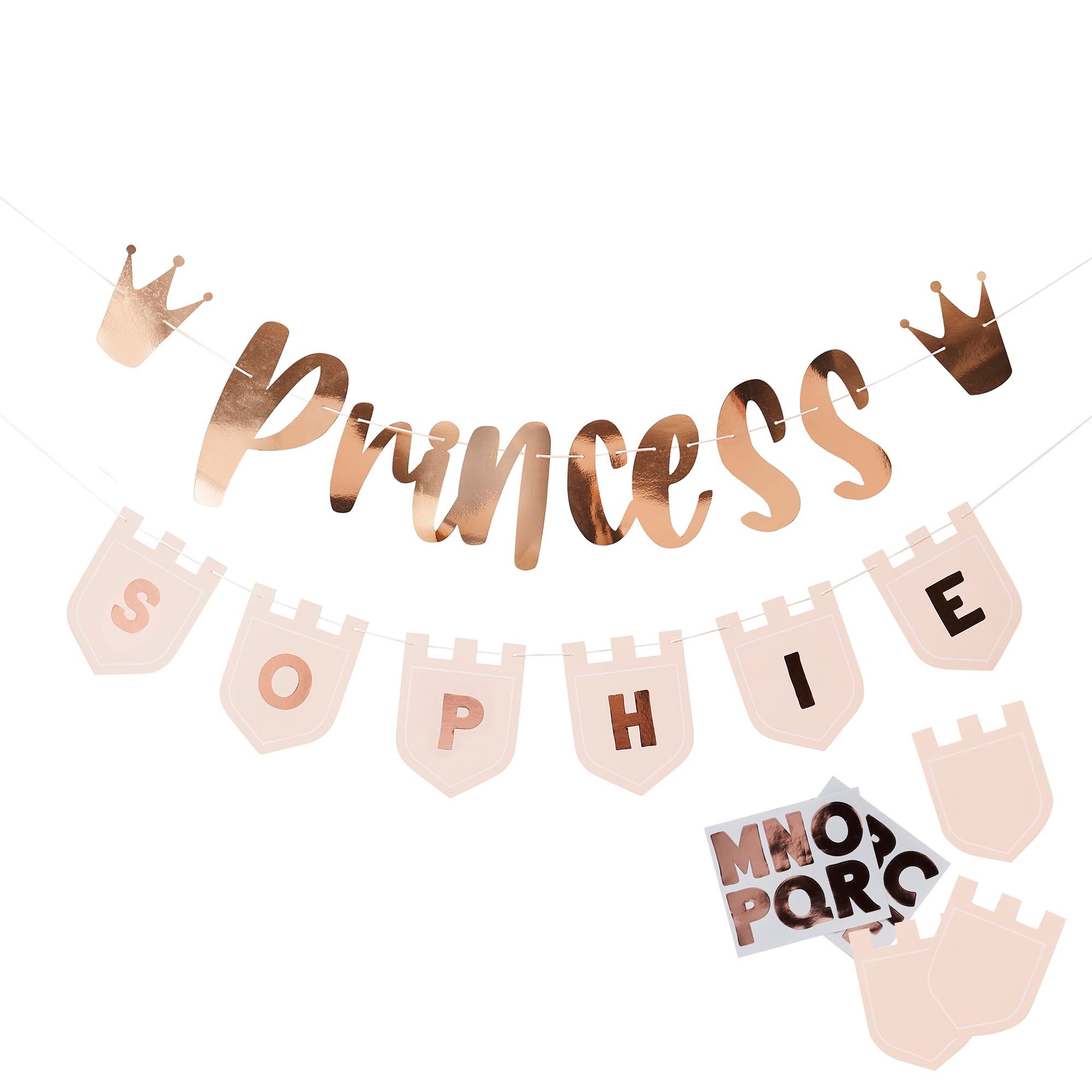 Princess Customisable Card Banner & Stickers