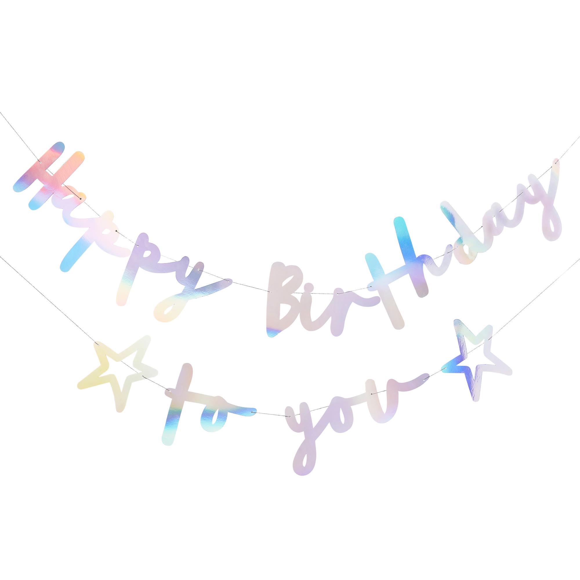 Metallic Happy Birthday To You Card Banner (3 Colour options)