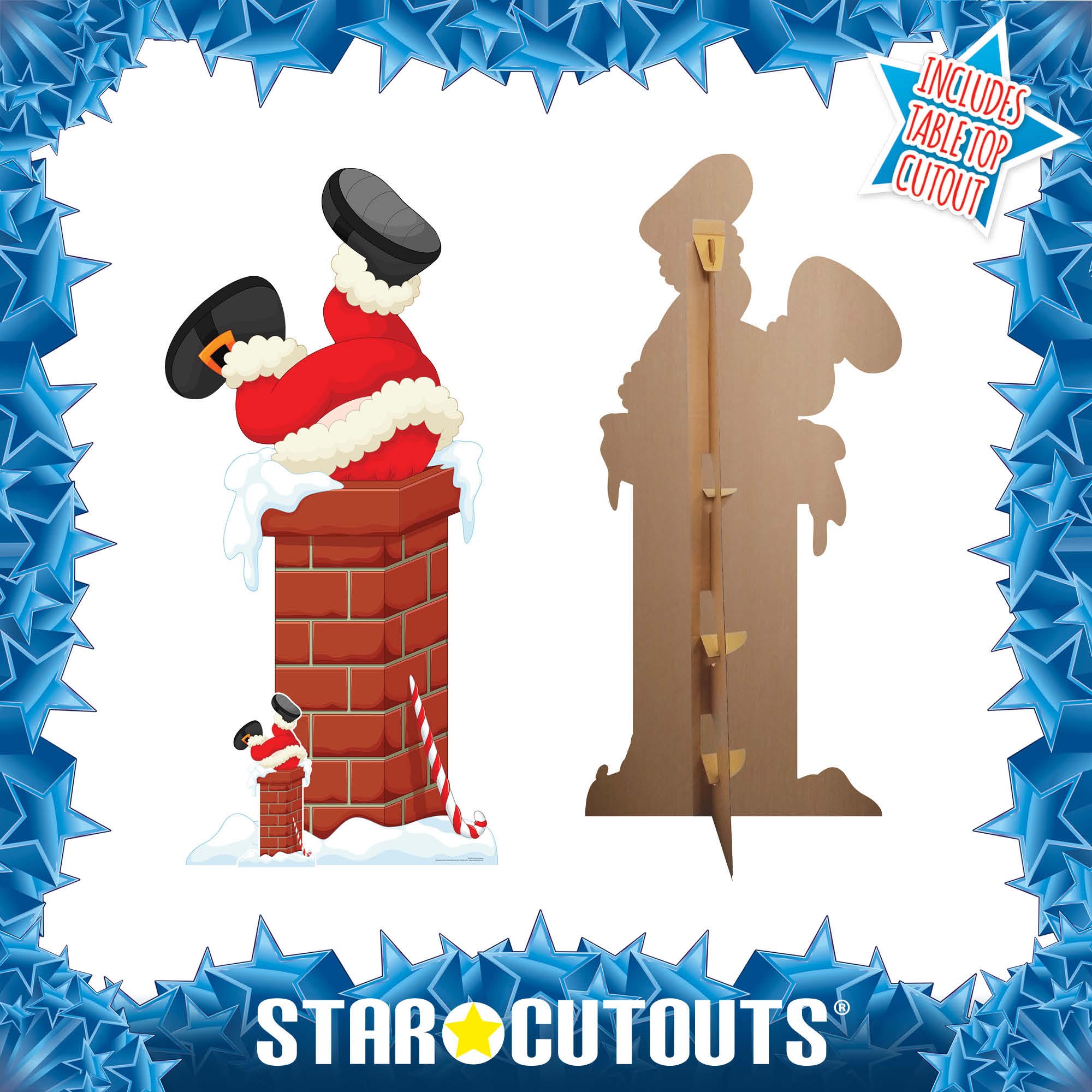 Santa Stuck in Chimney Cardboard Cutout 