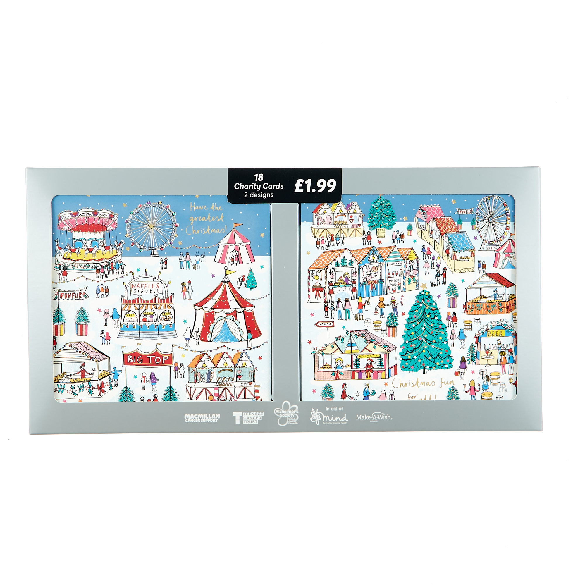 18 Charity Christmas Cards - Carnival (2 Designs)