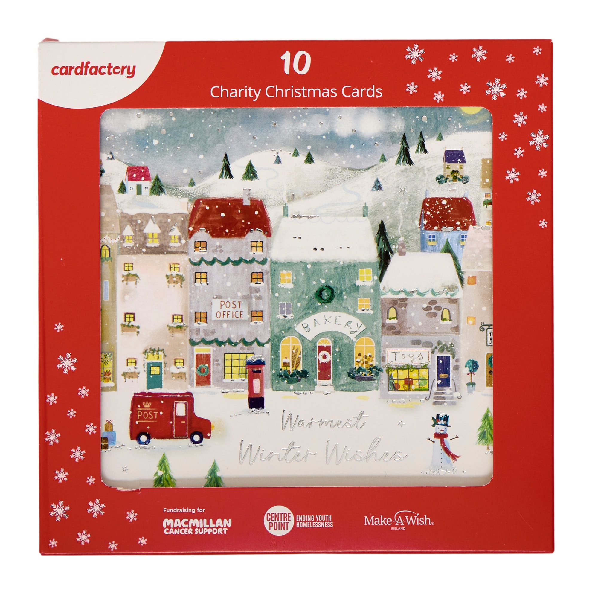 10 Square Town Snow Scene Charity Christmas Cards