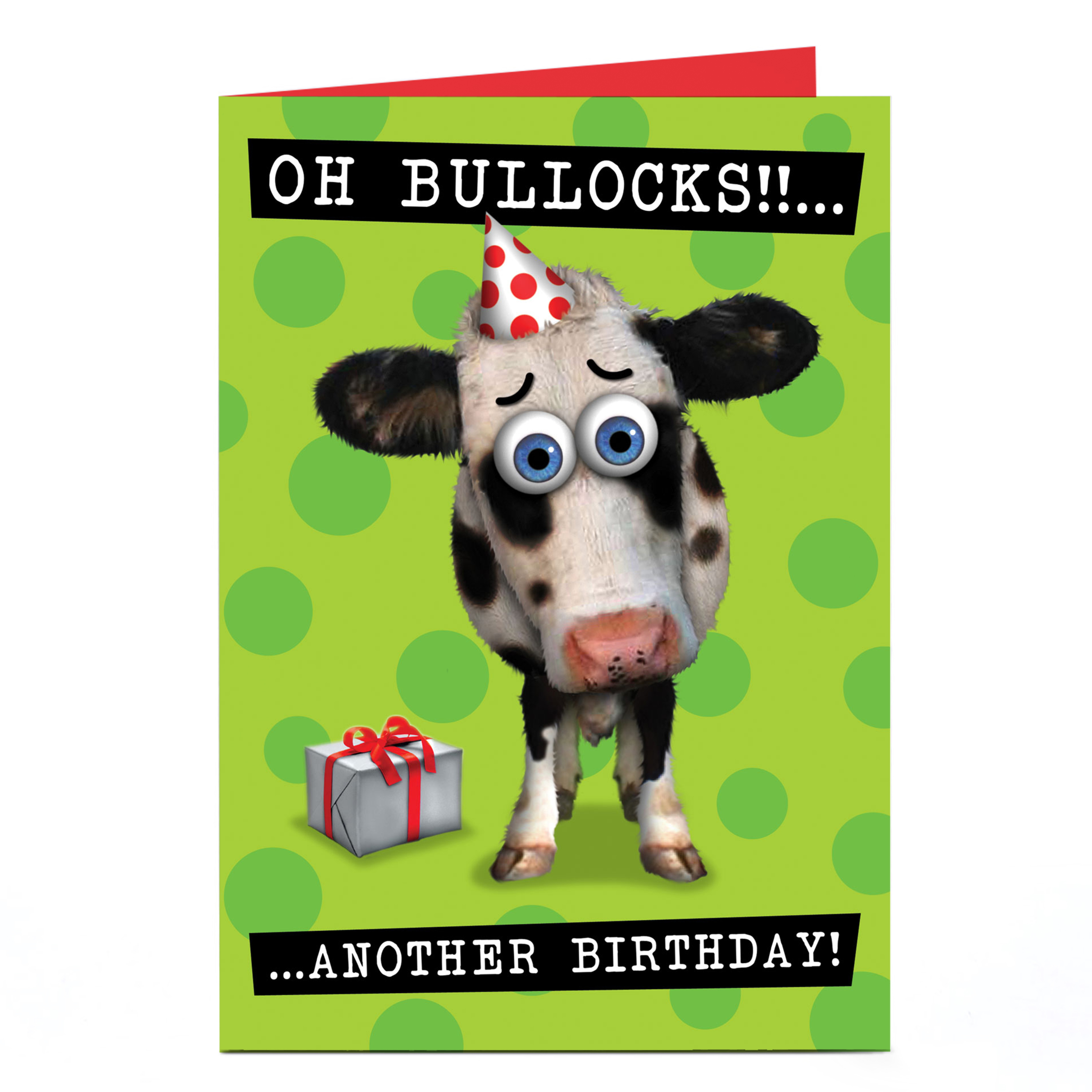 Personalised Birthday Card - Oh Bullocks!