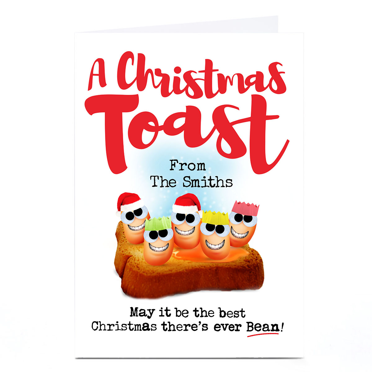 Personalised PG Quips Christmas Card - A Christmas Toast