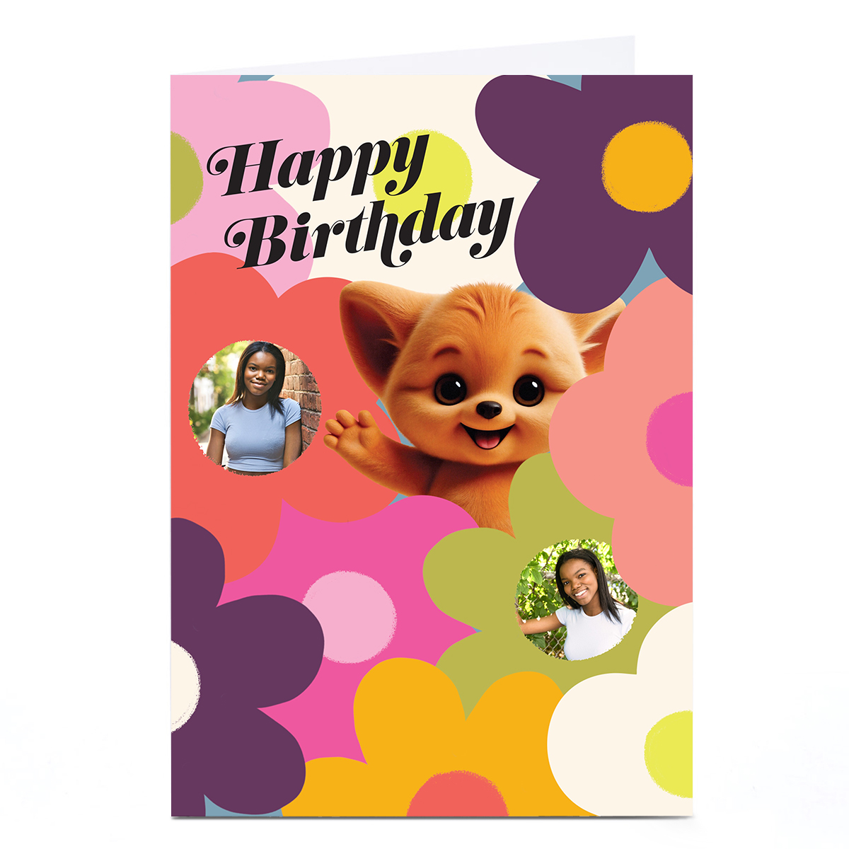 Photo Wimzee Birthday Card - Photo Flowers