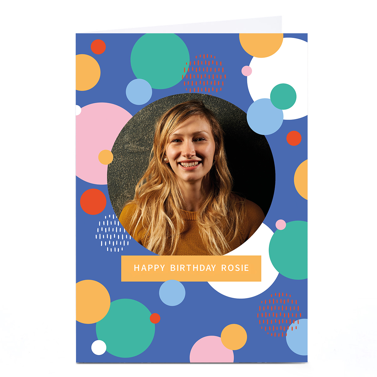 Personalised Photo Card - Spotty Birthday