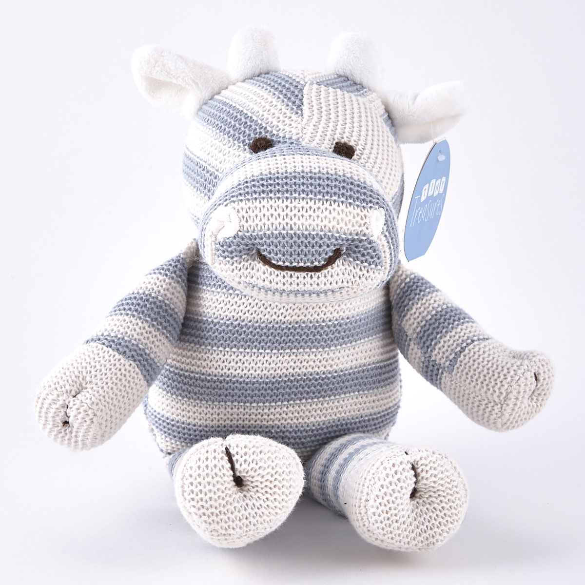 Buy Tiny Treasures Striped Blue & White Cow Plush for GBP 2.99 | Card ...
