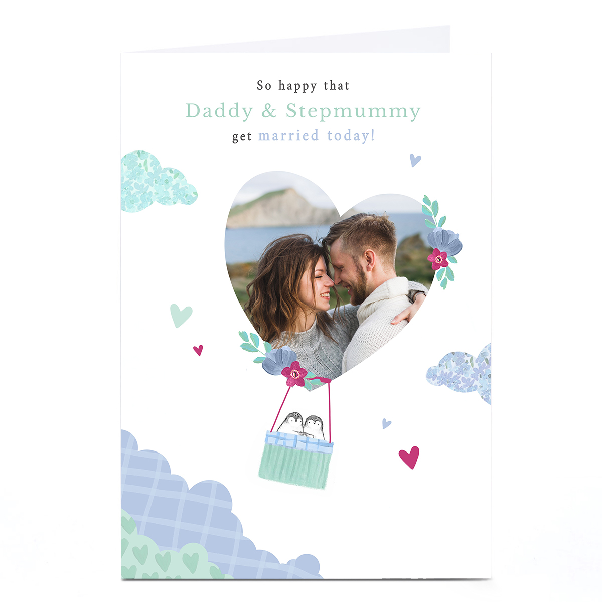 Photo Wedding Card - Daddy And Stepmummy Get Married Today