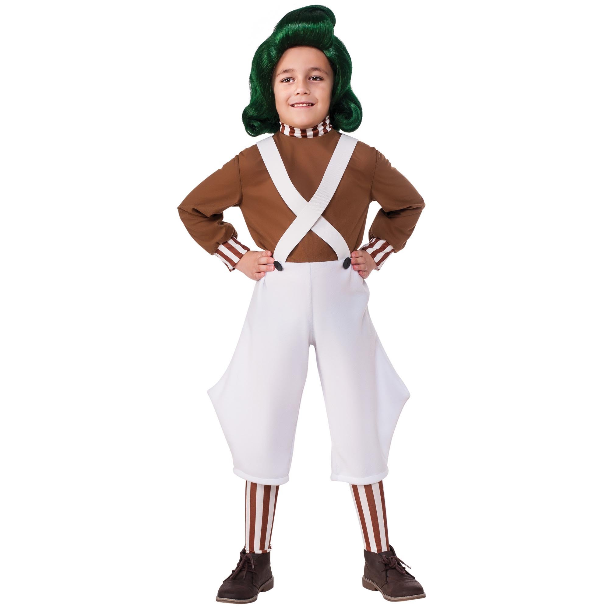 Willy Wonka Oompa Loompa Children's Fancy Dress Costume
