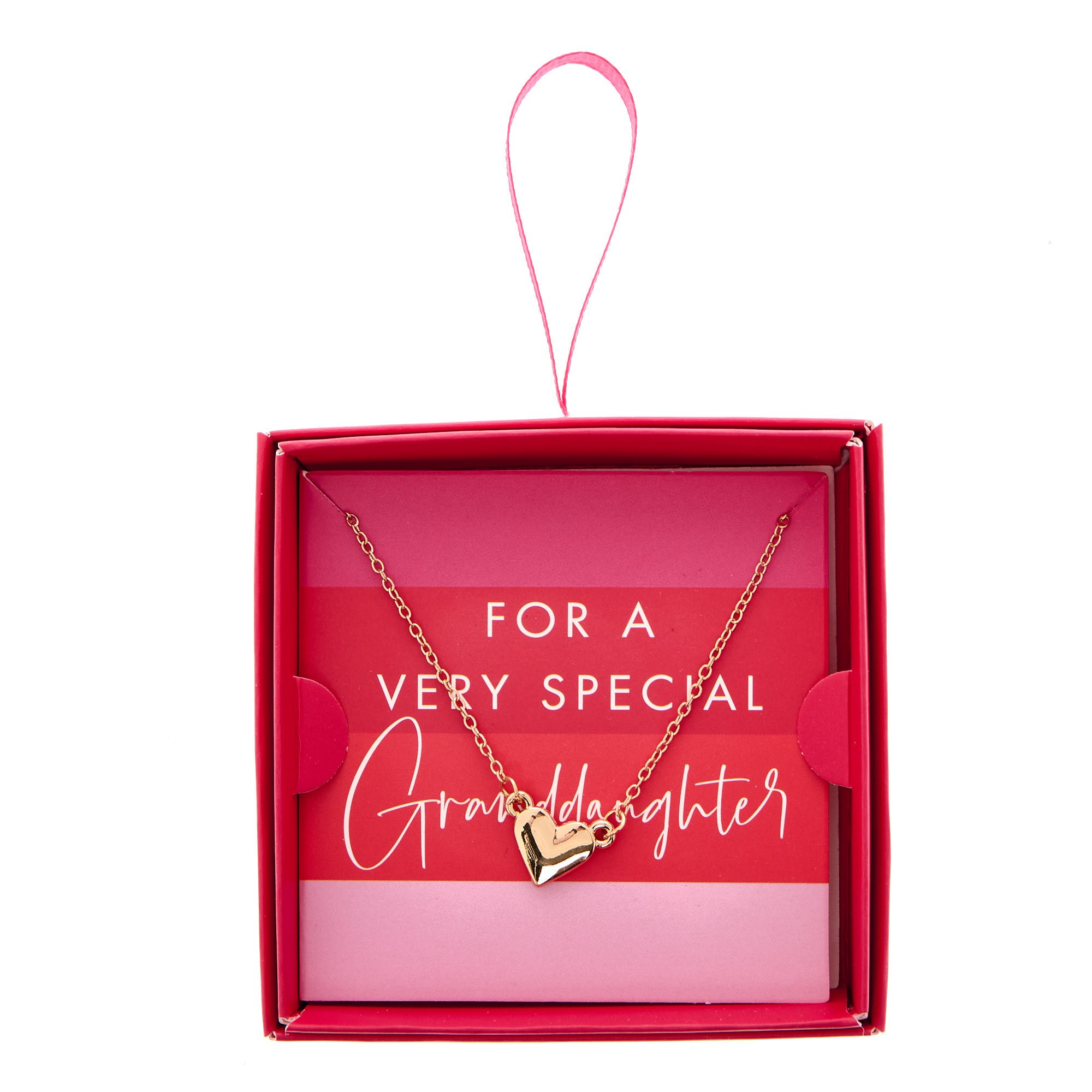 For A Very Special Granddaughter Heart Necklace