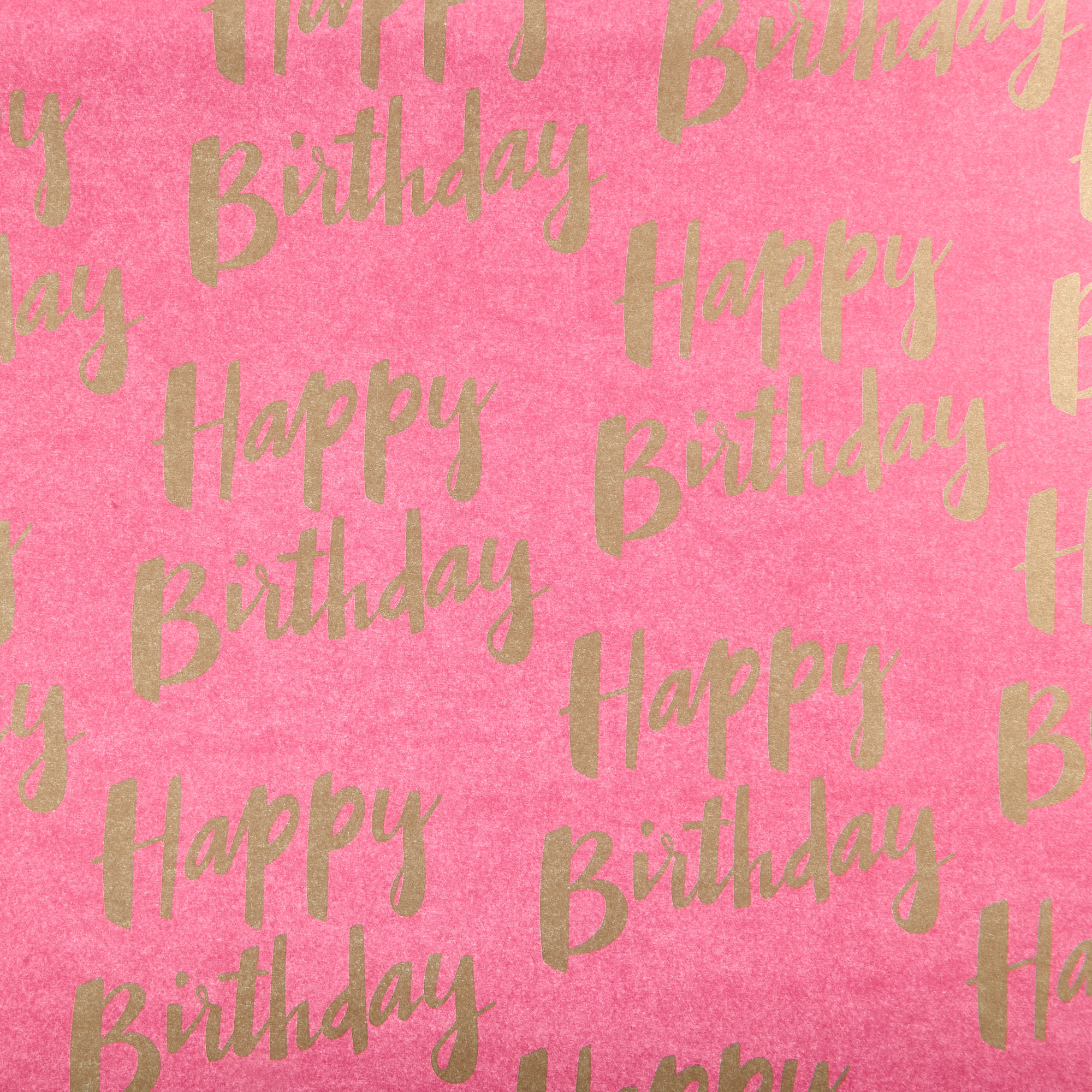 Pink Happy Birthday Wrapping Paper - 1 Sheet