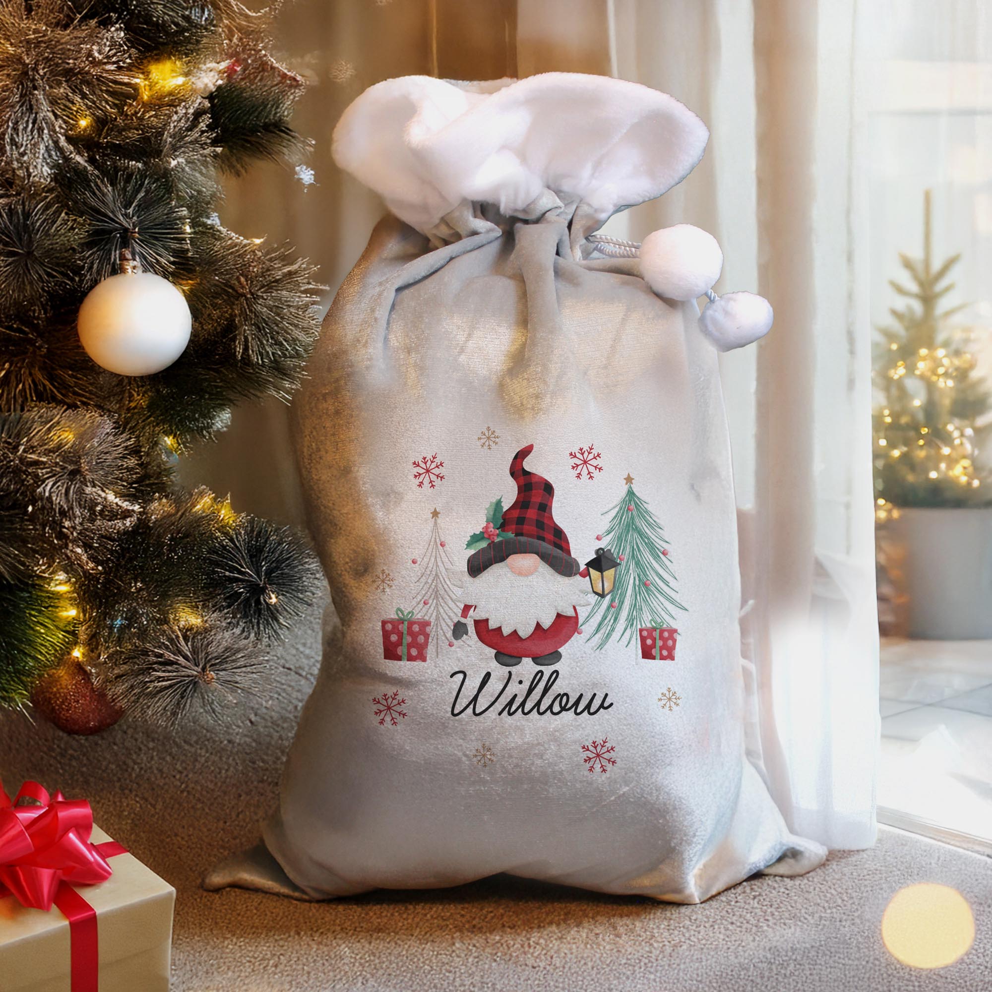 Personalised Gonk Christmas Sack,  Personalised Gonk Christmas Sack