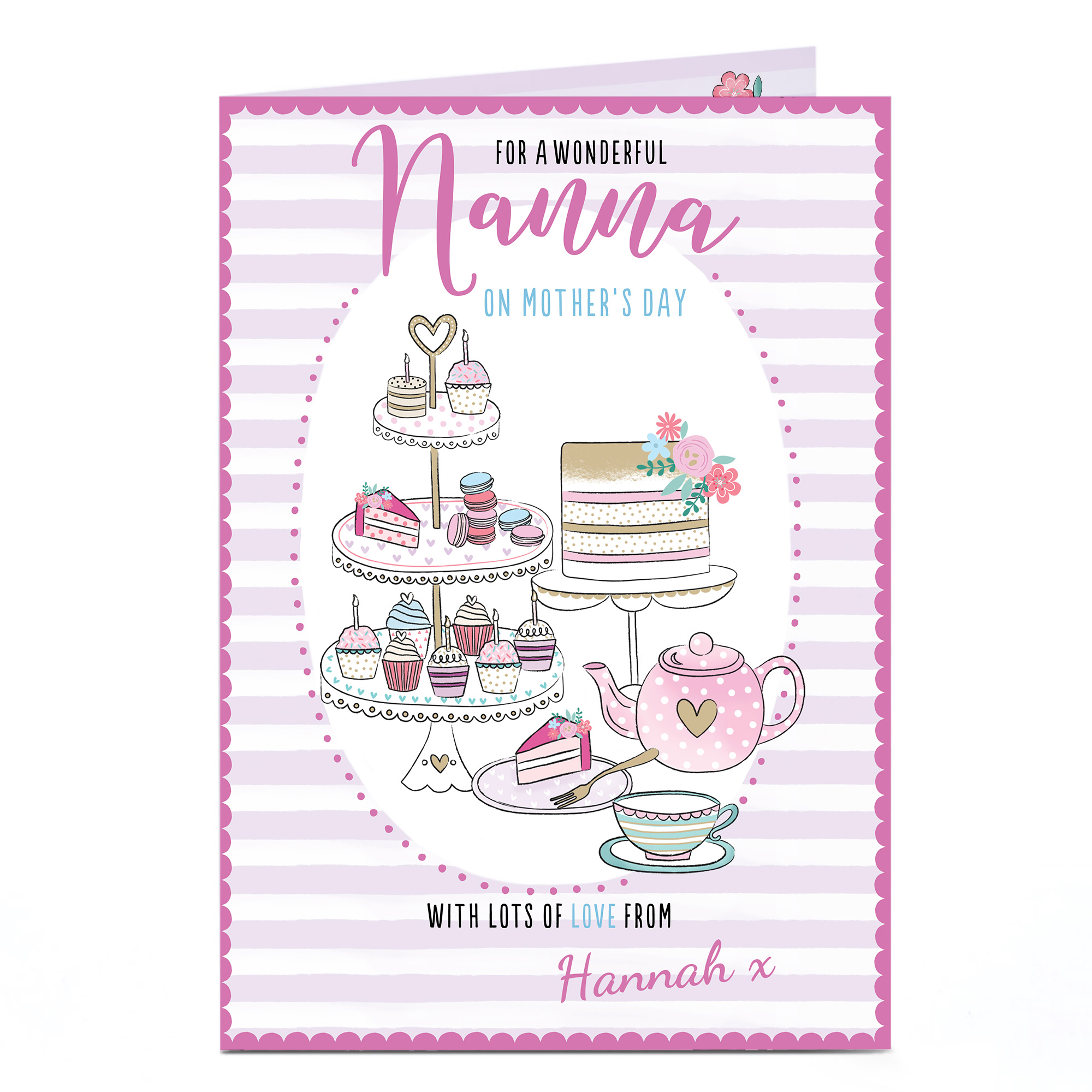 Personalised Mother's Day Card - Nanna's Tea Party