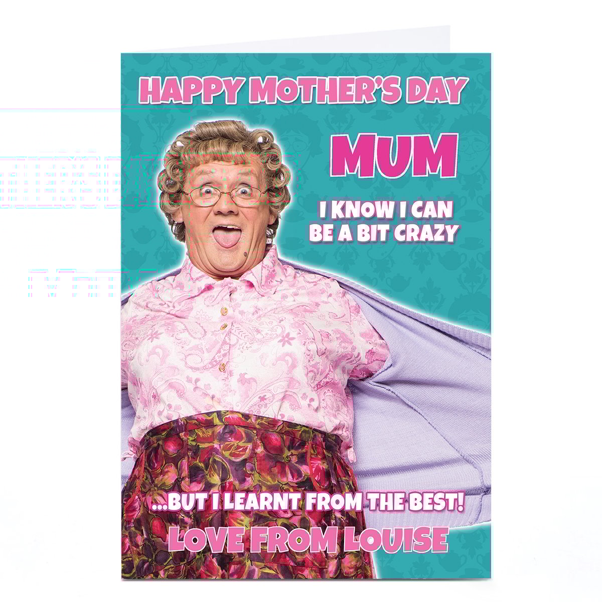 Personalised Mrs. Brown's Boys Mother's Day Card - A Bit Crazy