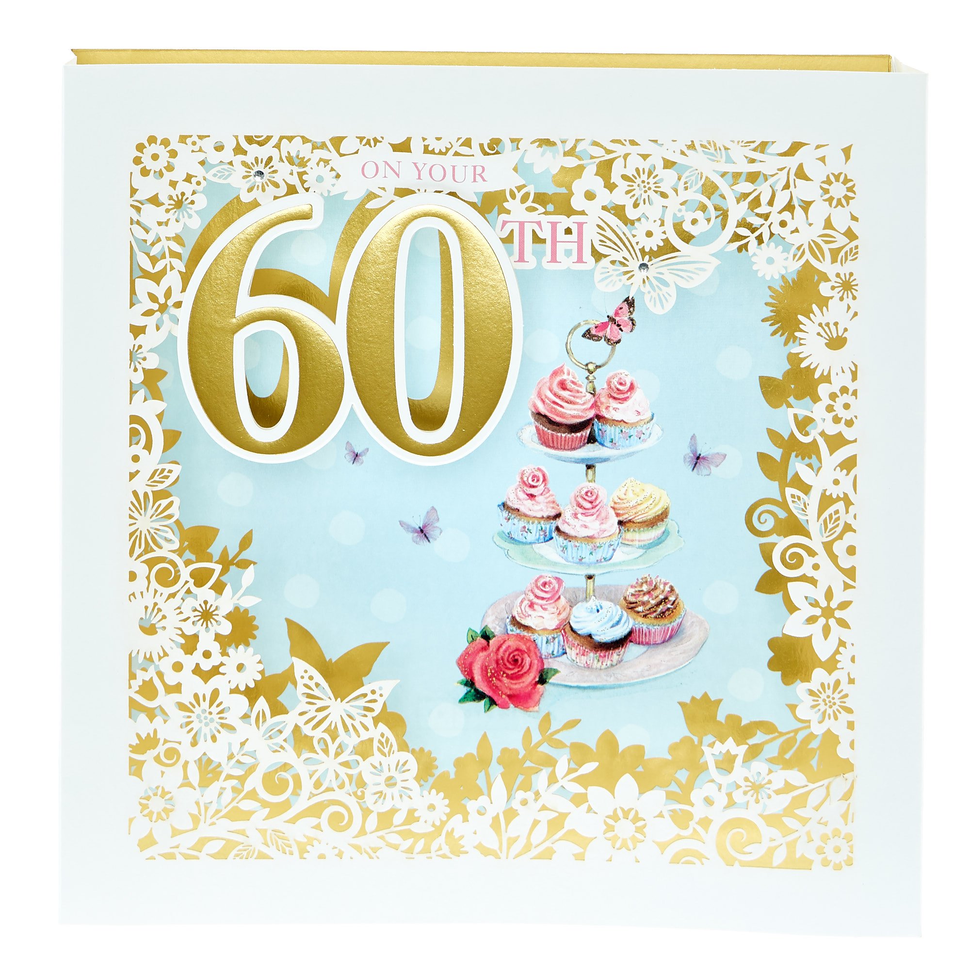 3D Laser Cut 60th Birthday Card