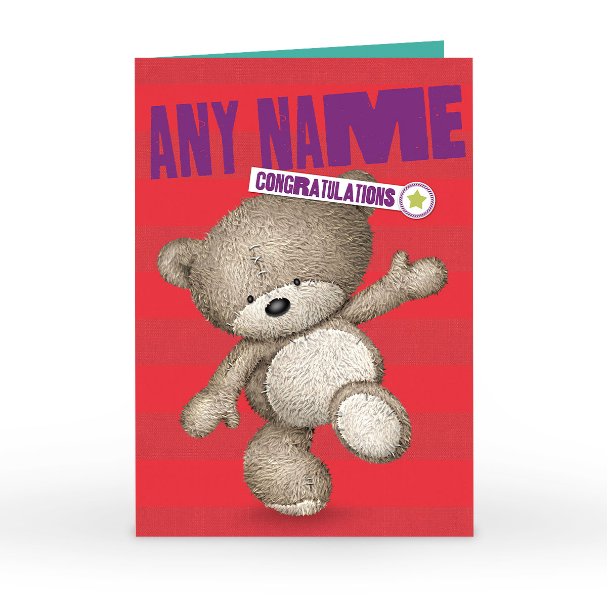Personalised Hugs Bear Congratulations Card