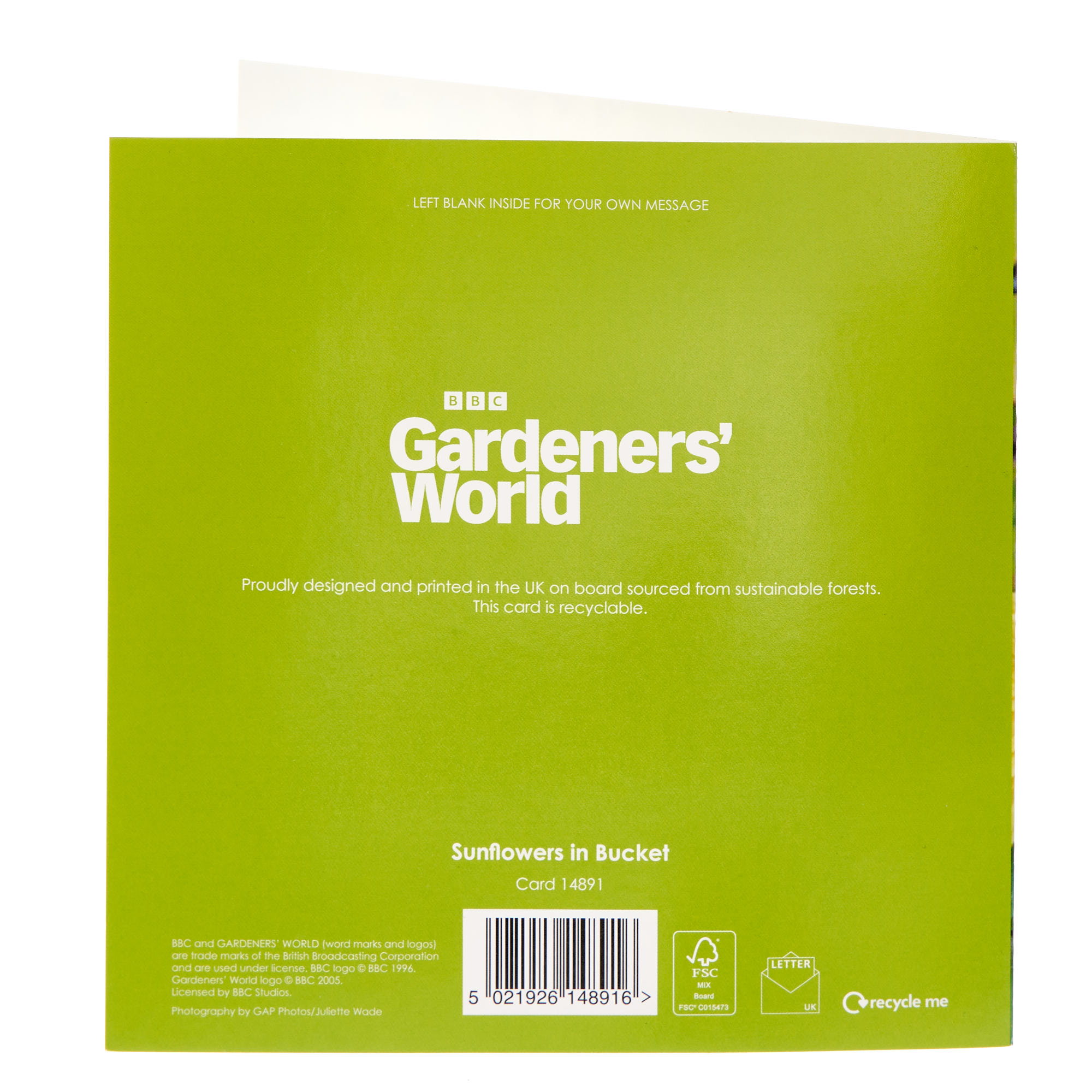 Gardener's World Sunflowers Any Occasion Card