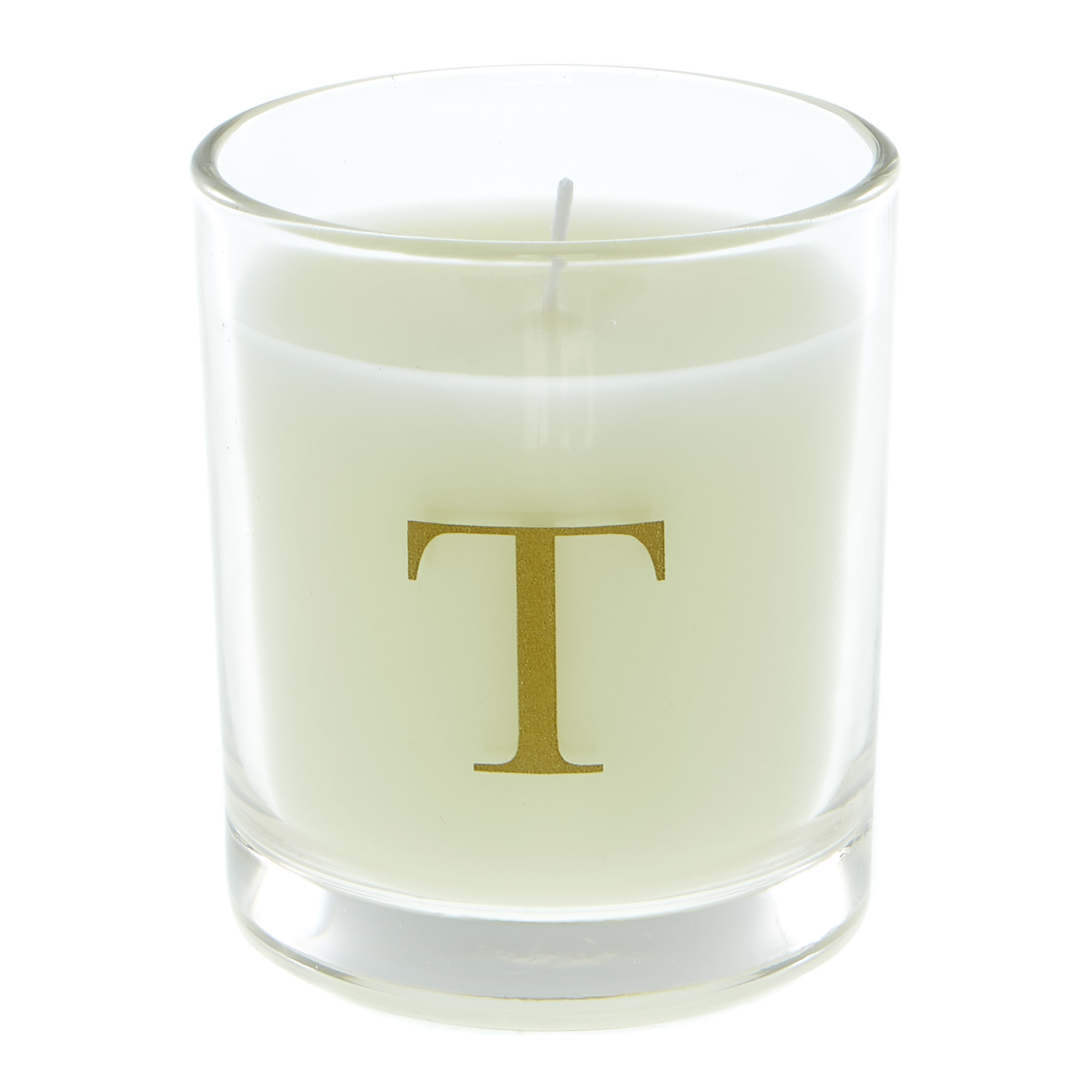Letter T Warm Cashmere Scented Candle