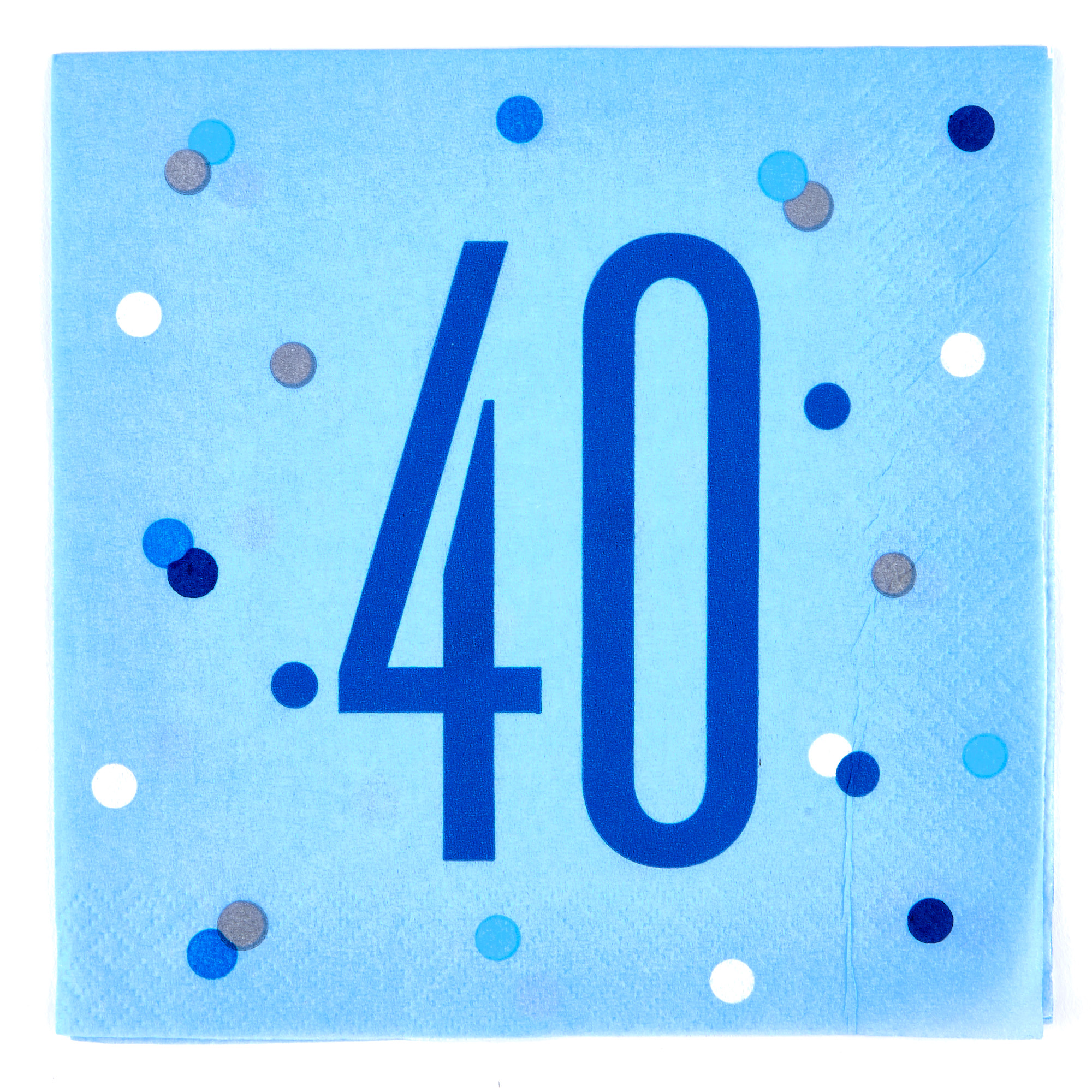 Blue 40th Birthday Party Tableware & Decorations Bundle -  16 Guests