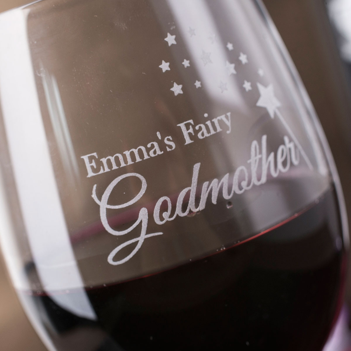Personalised Wine Glass - Fairy Godmother