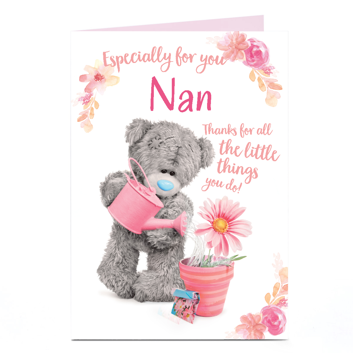 Personalised Tatty Teddy Mother's Day Card - Thanks For All The Little Things You Do