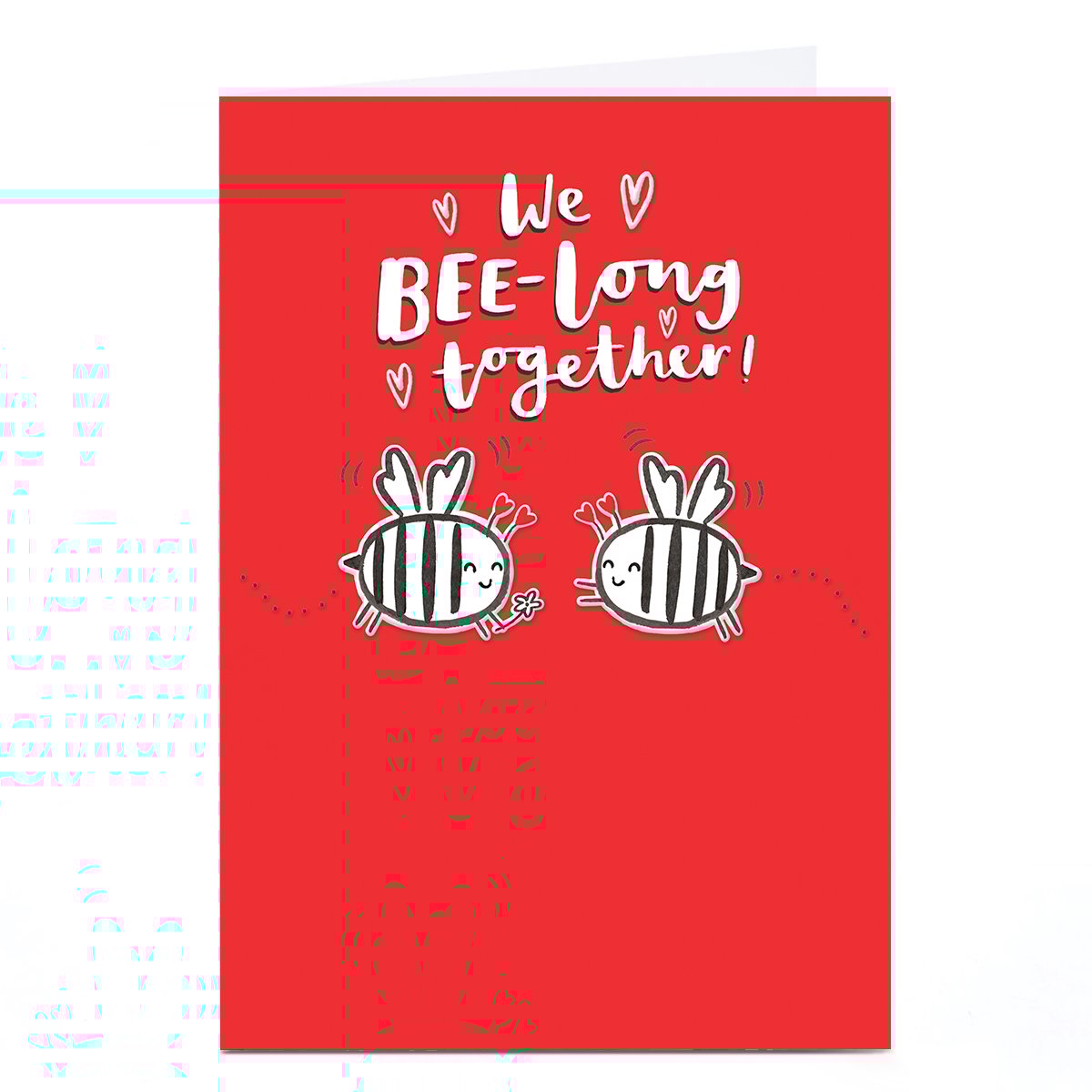 Personalised Valentine's Day Card - We Bee-Long Together 
