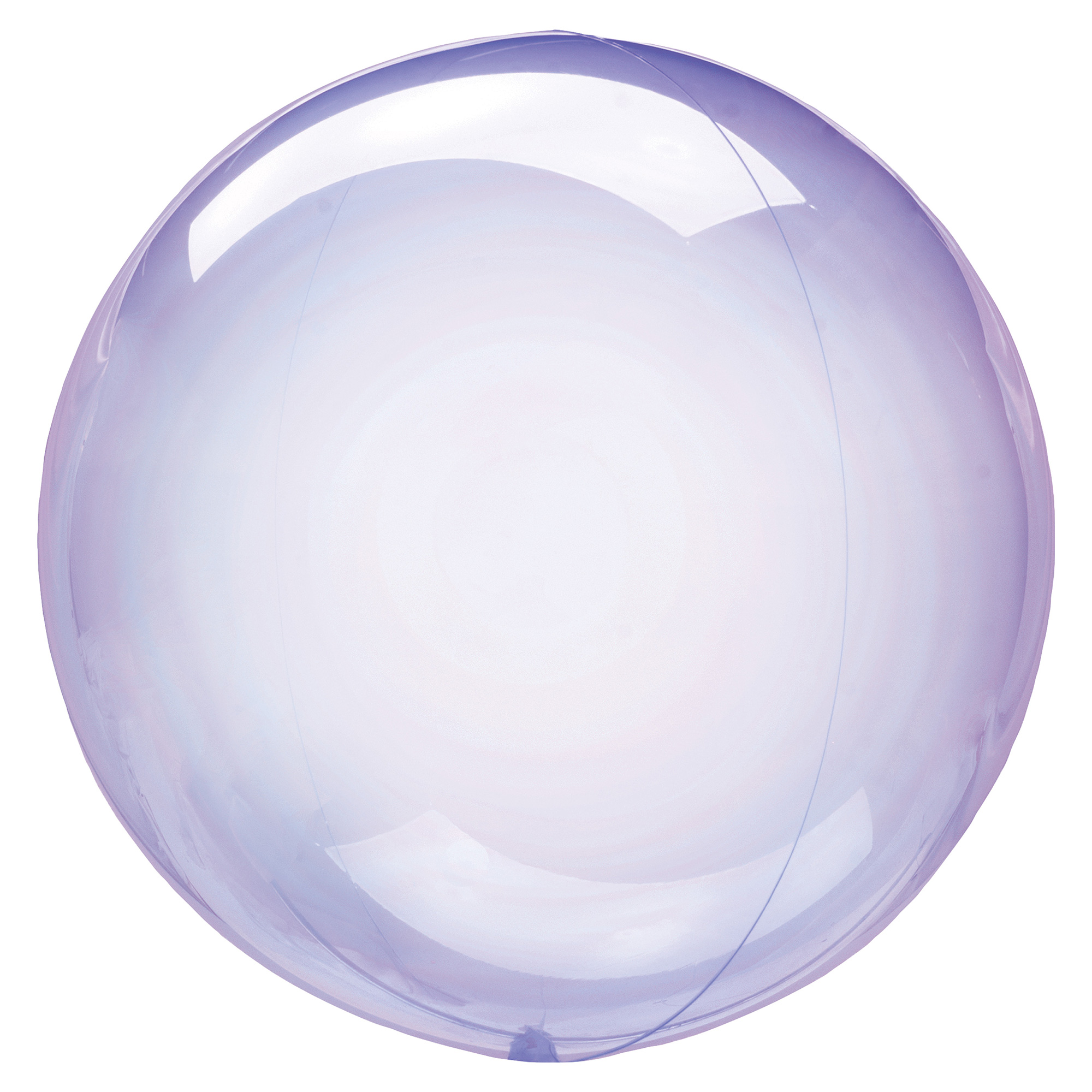12-Inch Clear Purple Orb-Shaped Helium Balloon