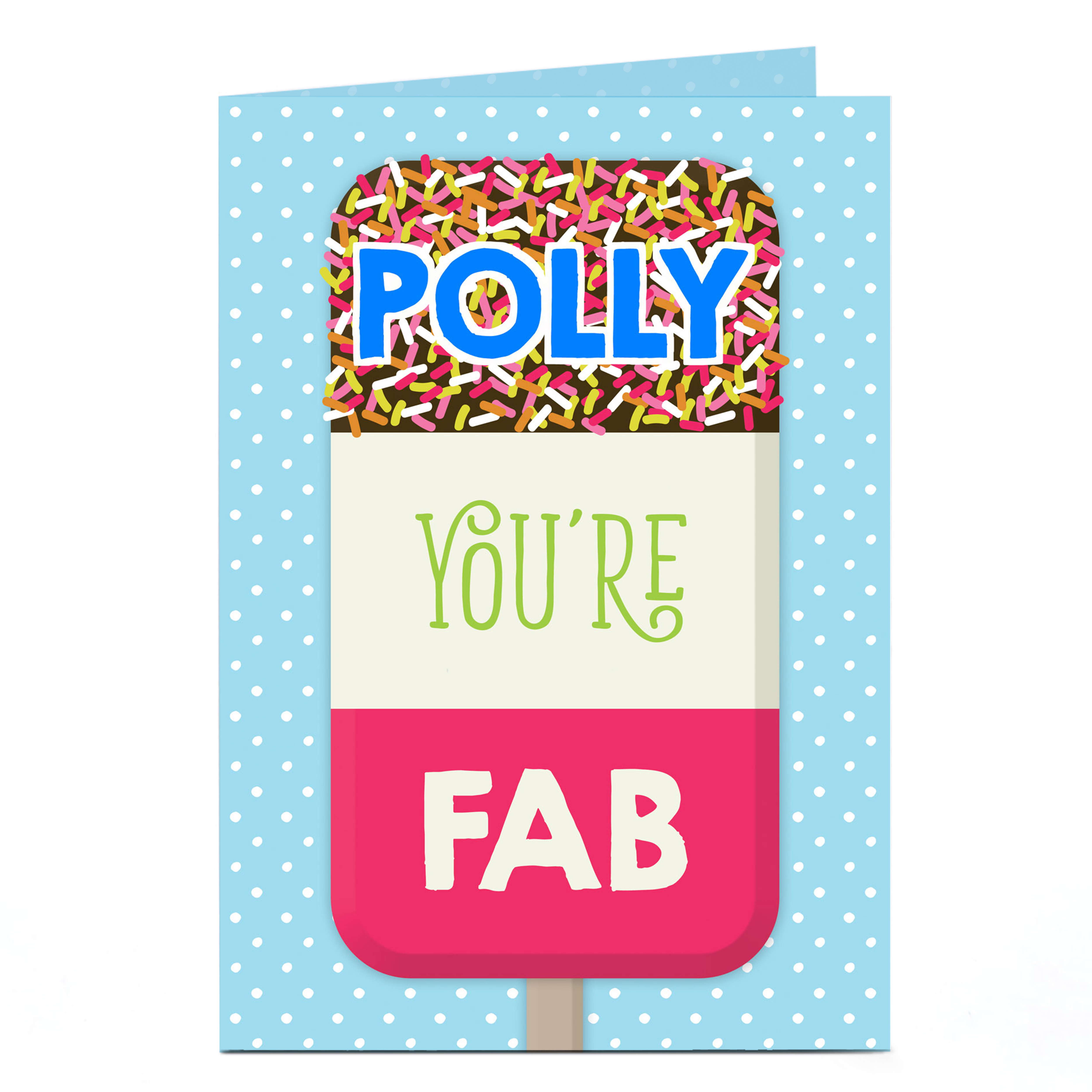 Personalised Card - Fab Lolly
