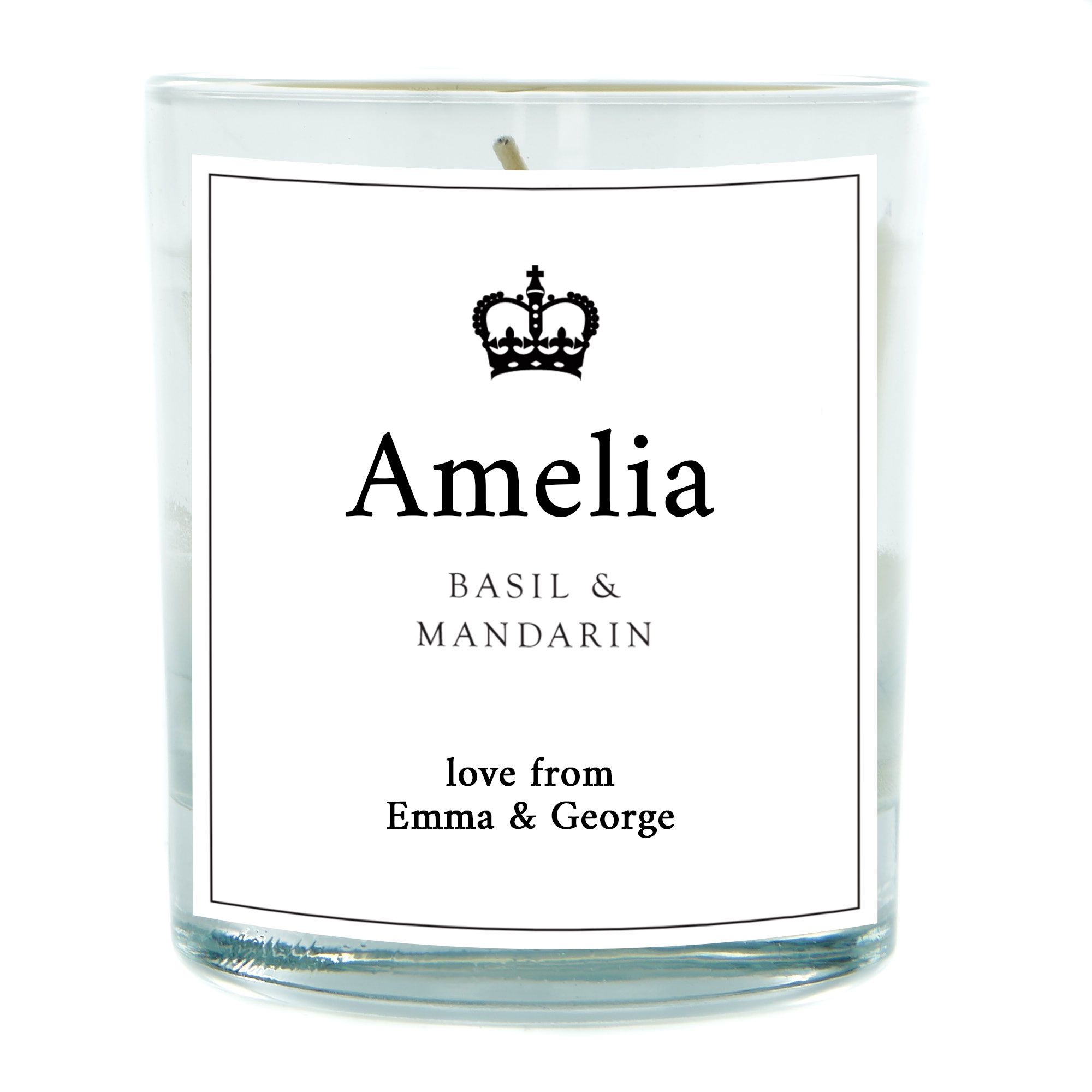 Personalised Pomegranate & Cashmere Scented Candle - Crown
