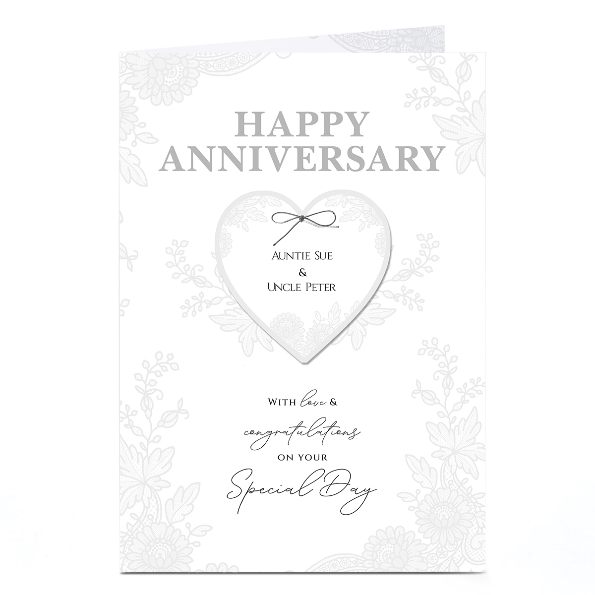 Personalised Anniversary Card - With Love & Congratulations