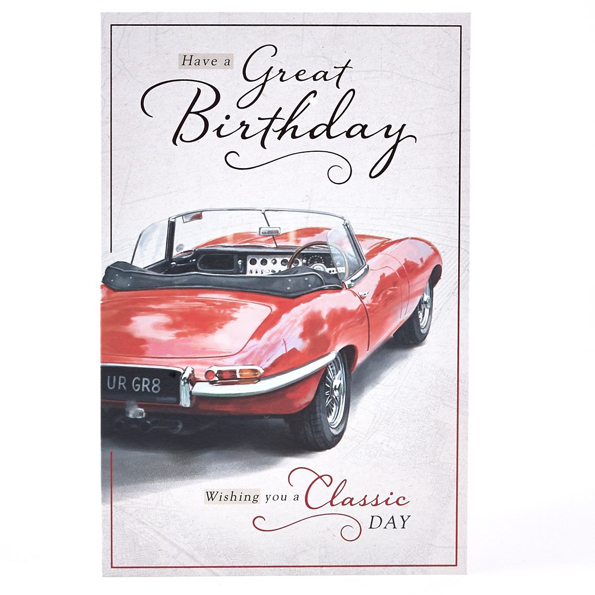 Birthday Card - Classic Red Sports Car