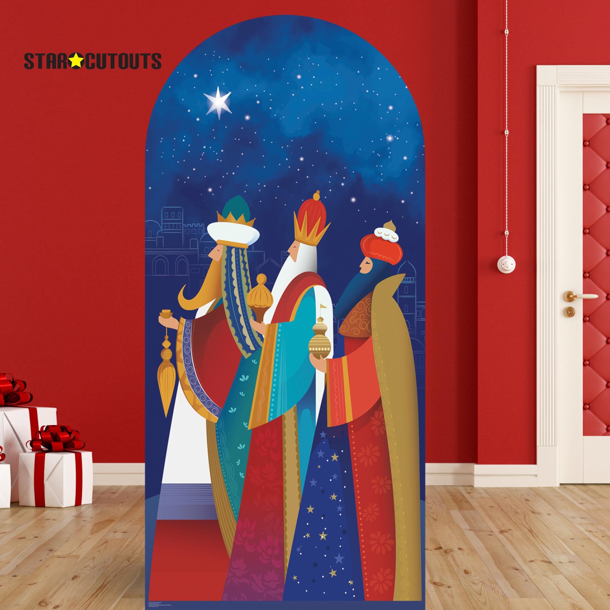 Three Kings with Gifts Cardboard Cutout 