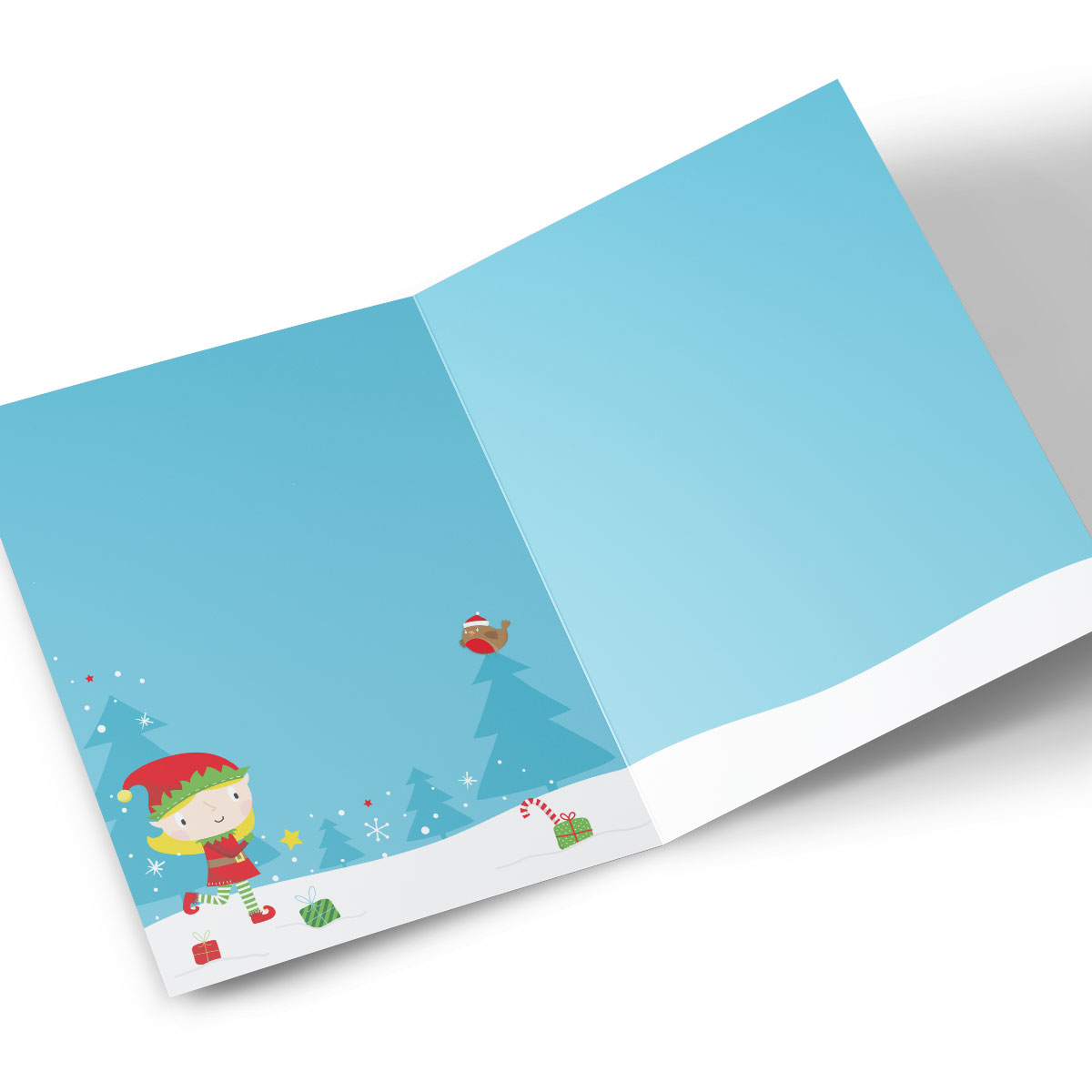 Personalised Christmas Photo Card - Elves in the Snow | Card Factory