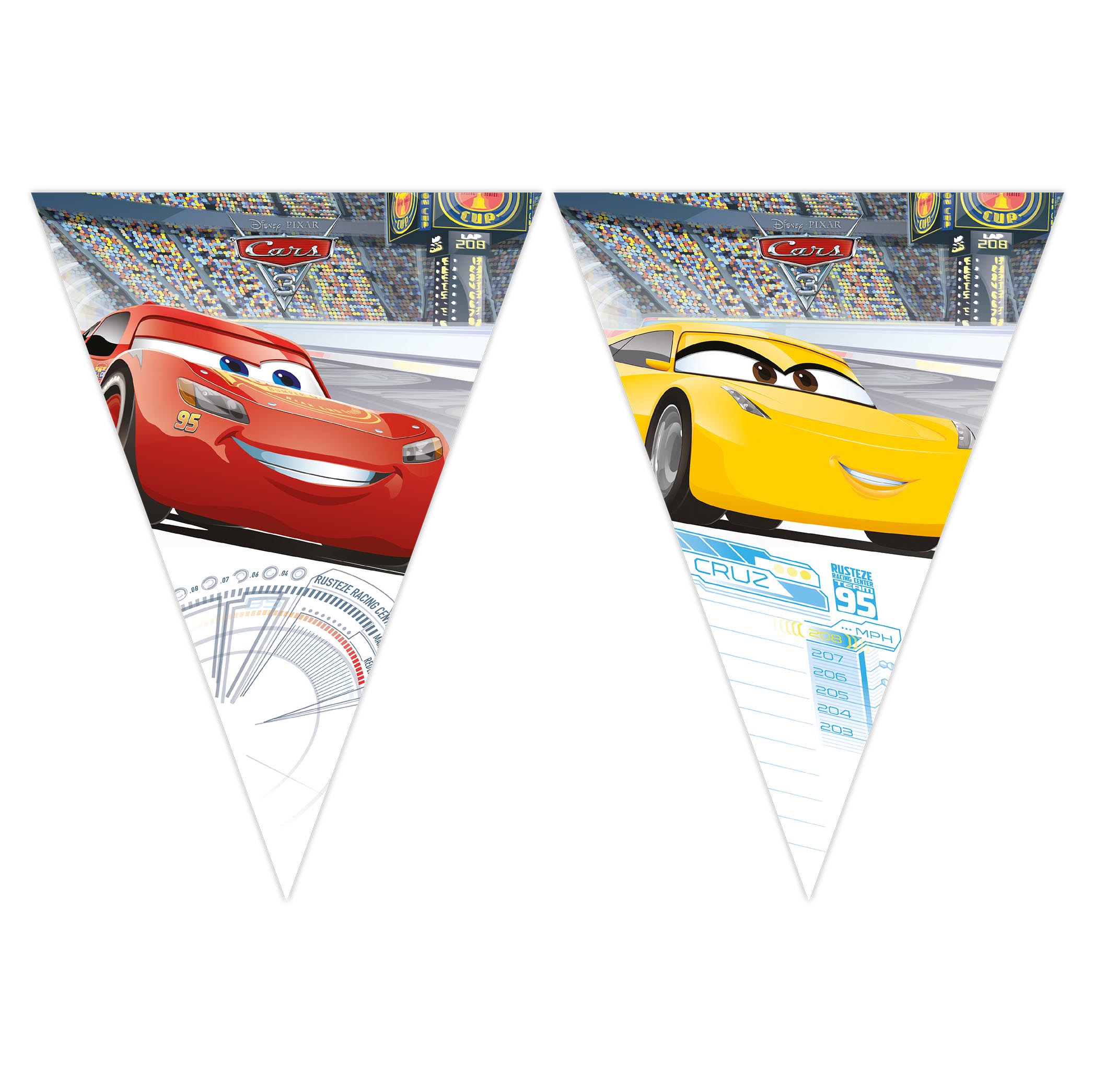 Cars 3 Party Tableware & Decorations Bundle - 16 Guests